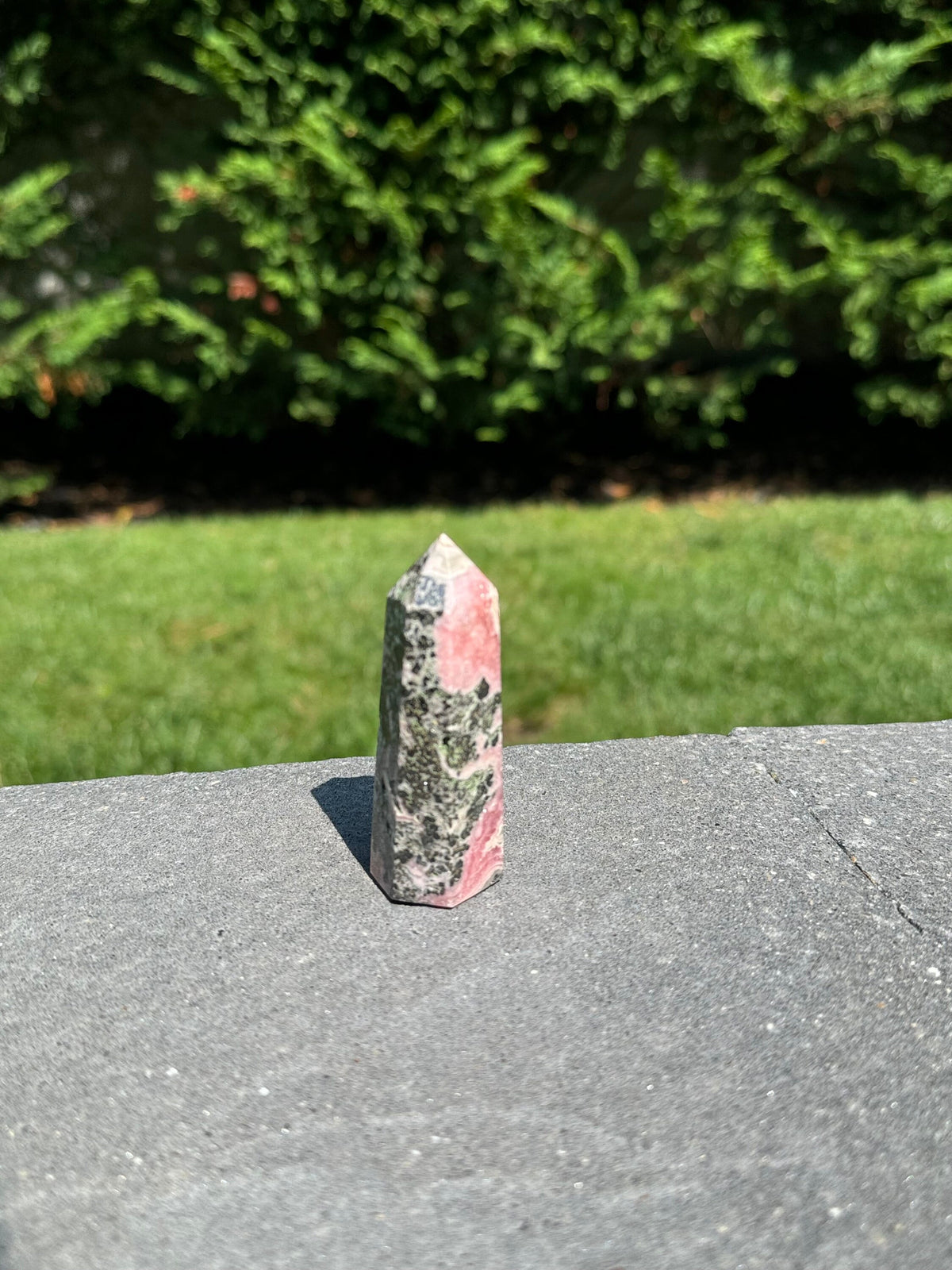 Rhodochrosite Crystal Tower • Polished Pink Heart Chakra Stone Point, Spiritual Decor