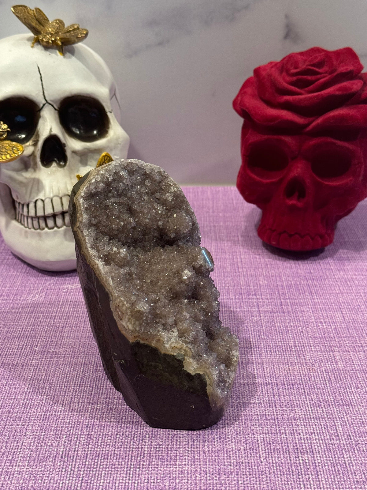 Pink Amethyst Agate Stalactite Cluster • Large Healing Crystal Specimen 3.13lbs