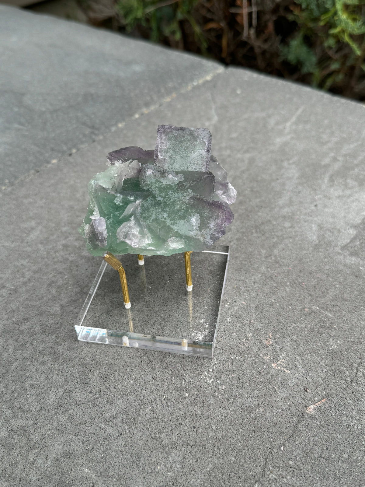 Stunning Green & Purple Chinese Fluorite Cubic Specimen – Natural Crystal, Home Decor, Spiritual Healing, Energy Work Crystal, Reiki Healer