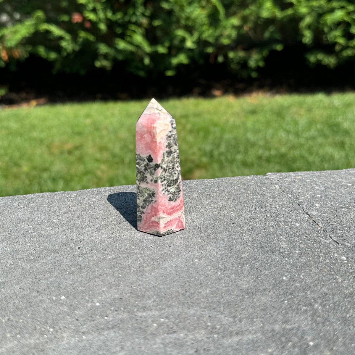Rhodochrosite Crystal Tower, Polished Pink Stone Point, Heart Chakra Crystal, Emotional Healing Stone, Self-Love Gift, Spiritual Decor, Love