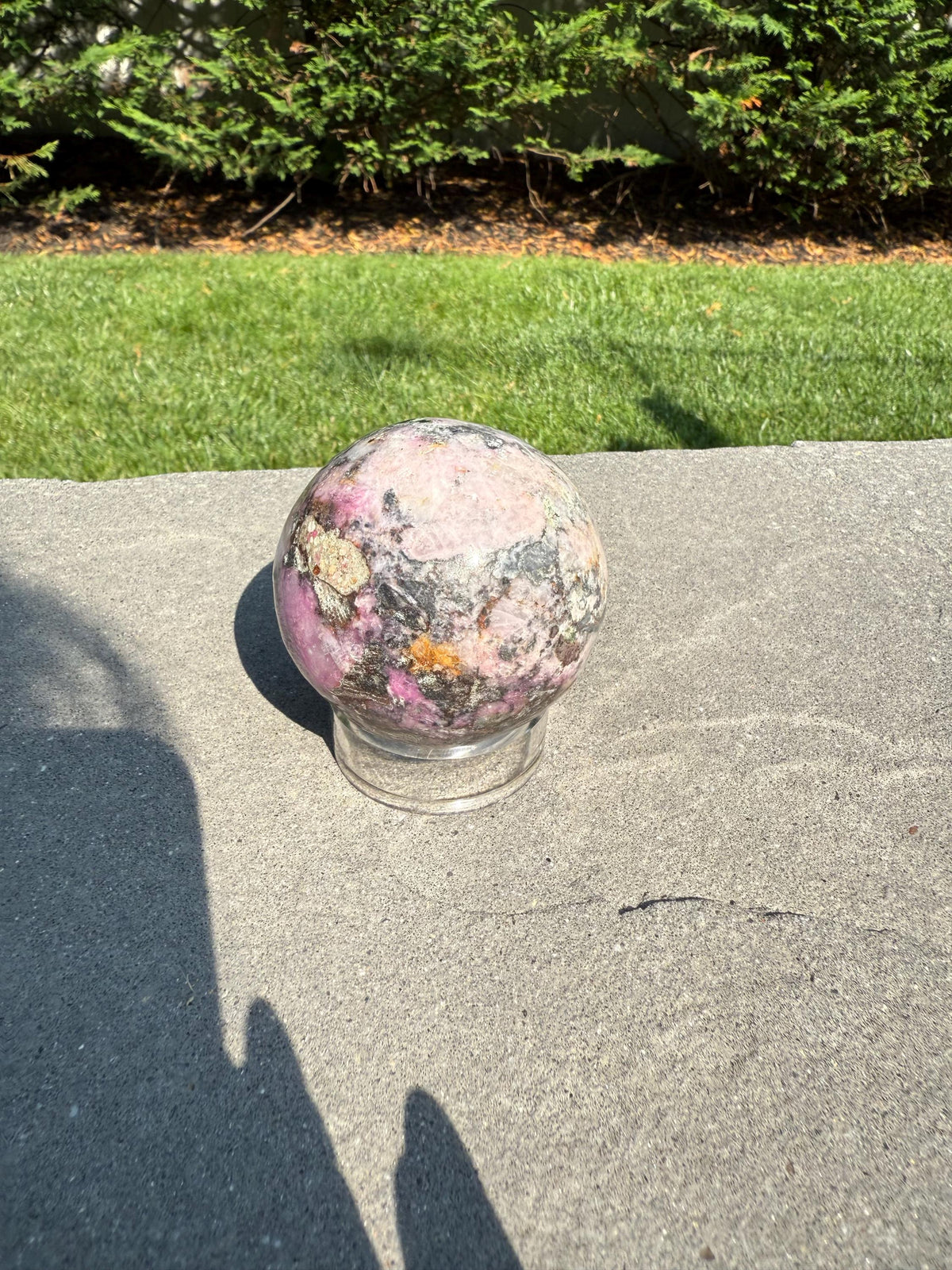 Cobaltoan Calcite Sphere • Pink Heart Chakra Crystal • Emotional Healing Stone (62MM)