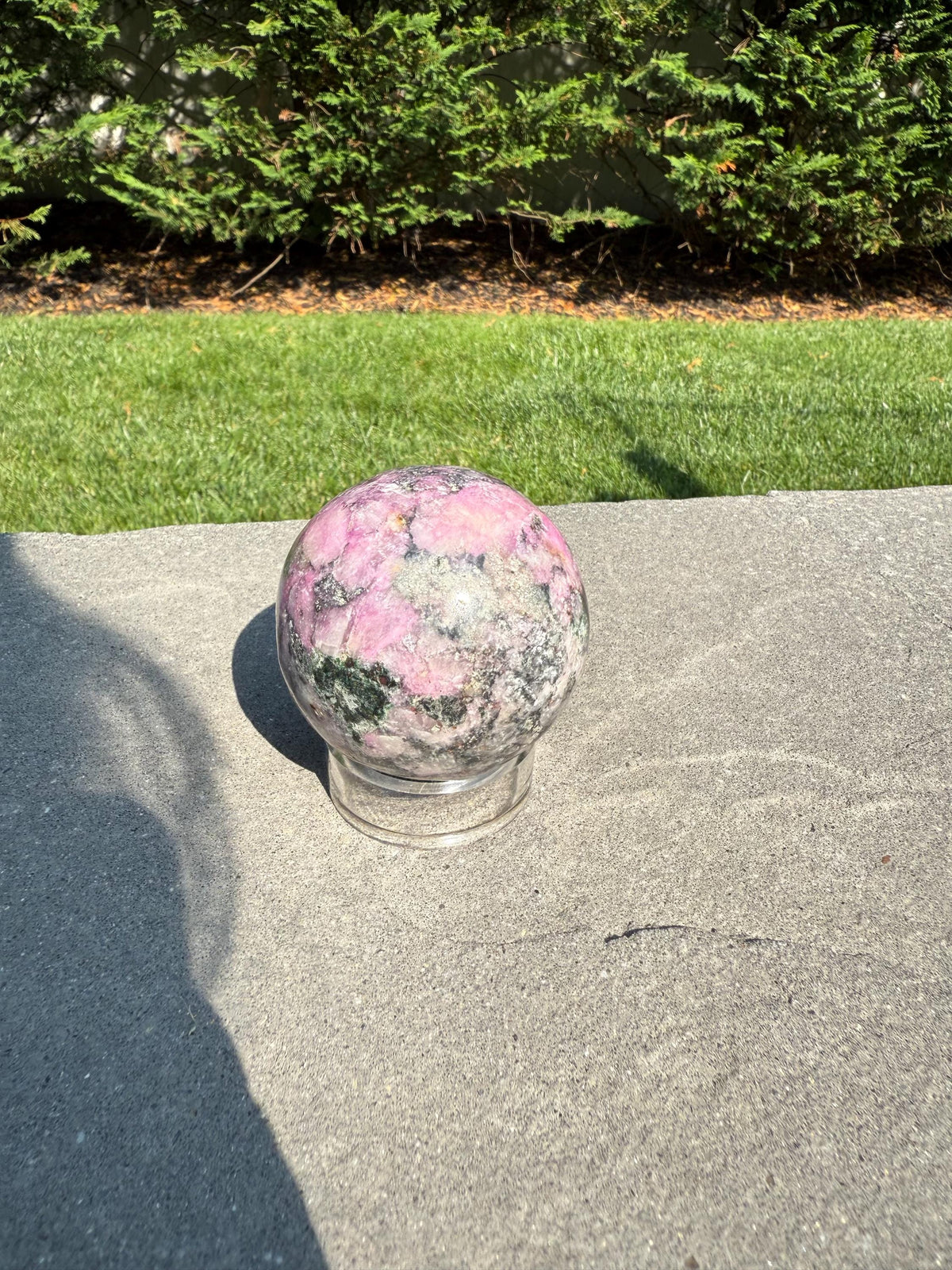Cobaltoan Calcite Sphere • Pink Heart Chakra Crystal • Emotional Healing Stone (62MM)