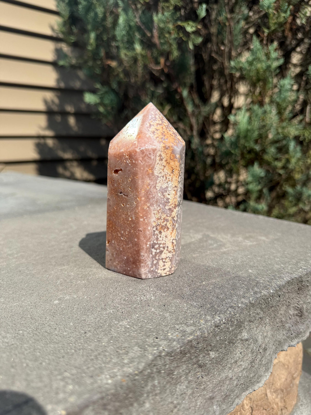 Pink Amethyst Druzy Tower • Sparkly Crystal Point • Healing Stone • Spiritual Decor • Quartz Tower