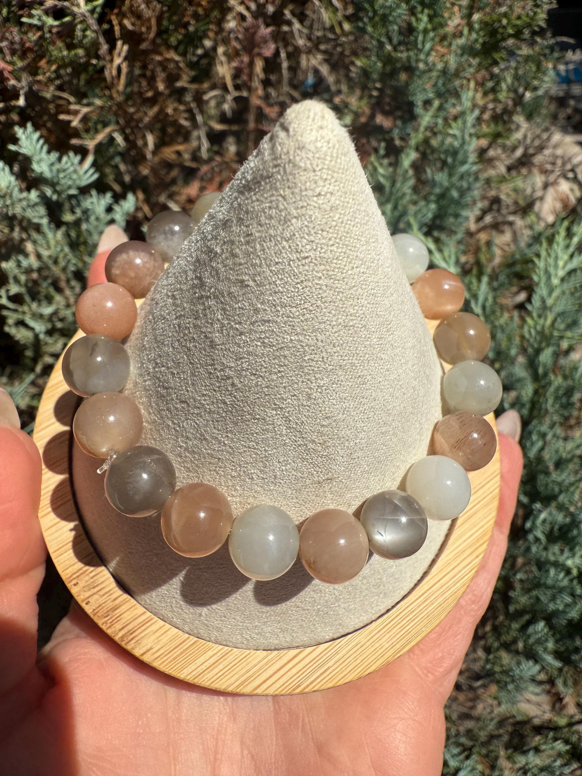 Flashy Assorted Moonstone 9MM Beaded Bracelet, Rainbow Moonstone Jewelry, Healing Crystal Bracelet, Feminine Energy Stone, Spiritual Gift