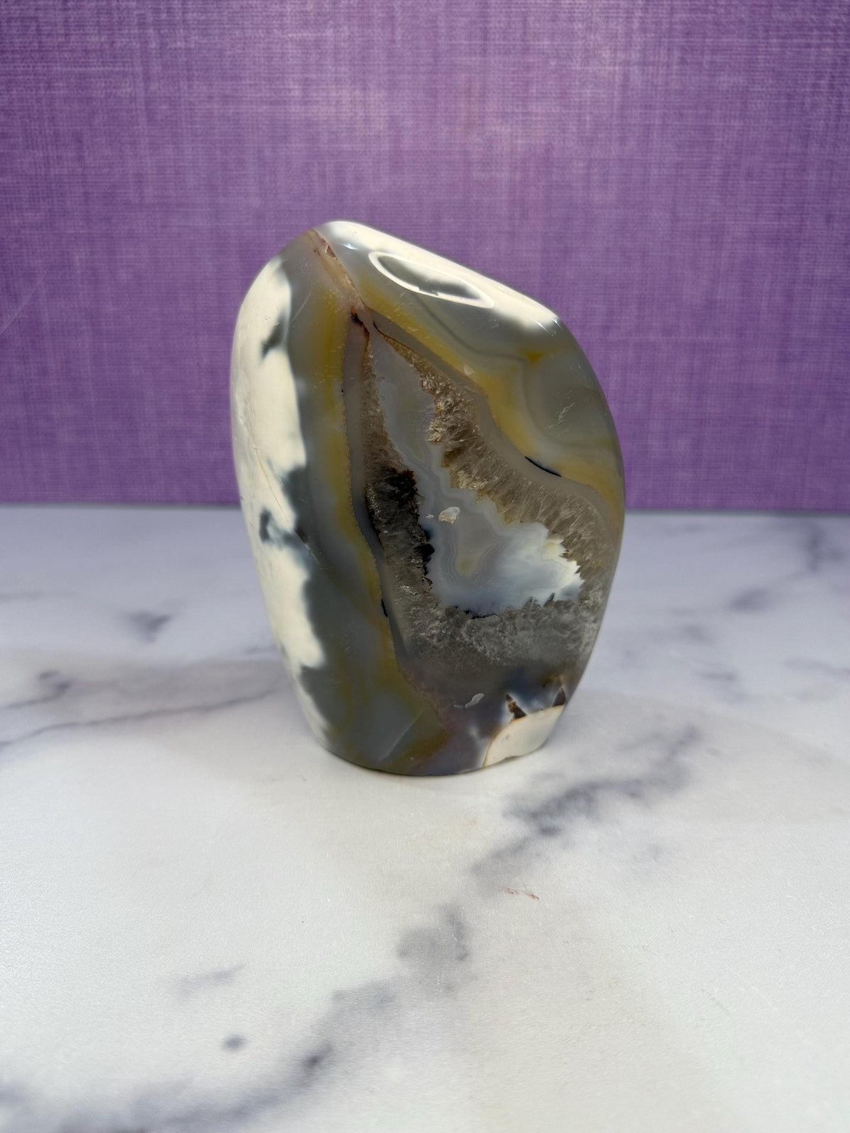 Large Orca Agate Dendritic Crystal Freeform: Healing Stone, Spiritual Decor from Madagascar