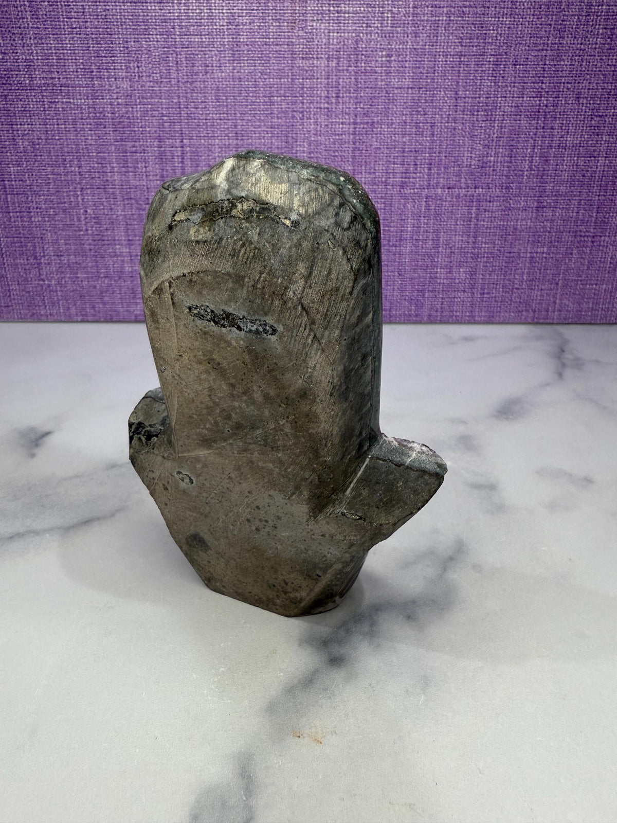 Large Amethyst Druzy Hamsa Hand Carving • Spiritual Protection, Peace Decor