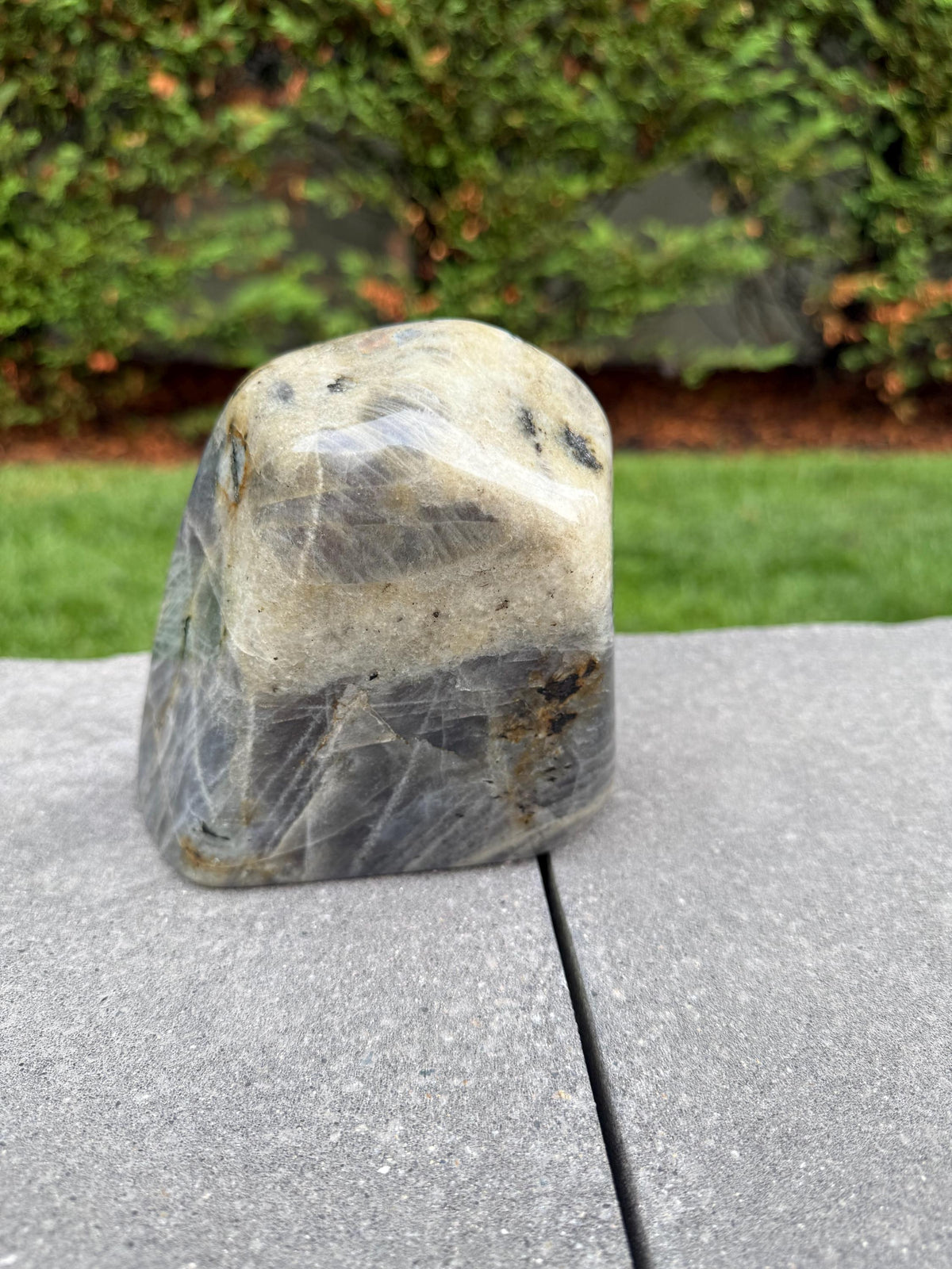 Large Labradorite Freeform Crystal • Polished Sunset Flash, Intuition Stone, Spiritual Decor