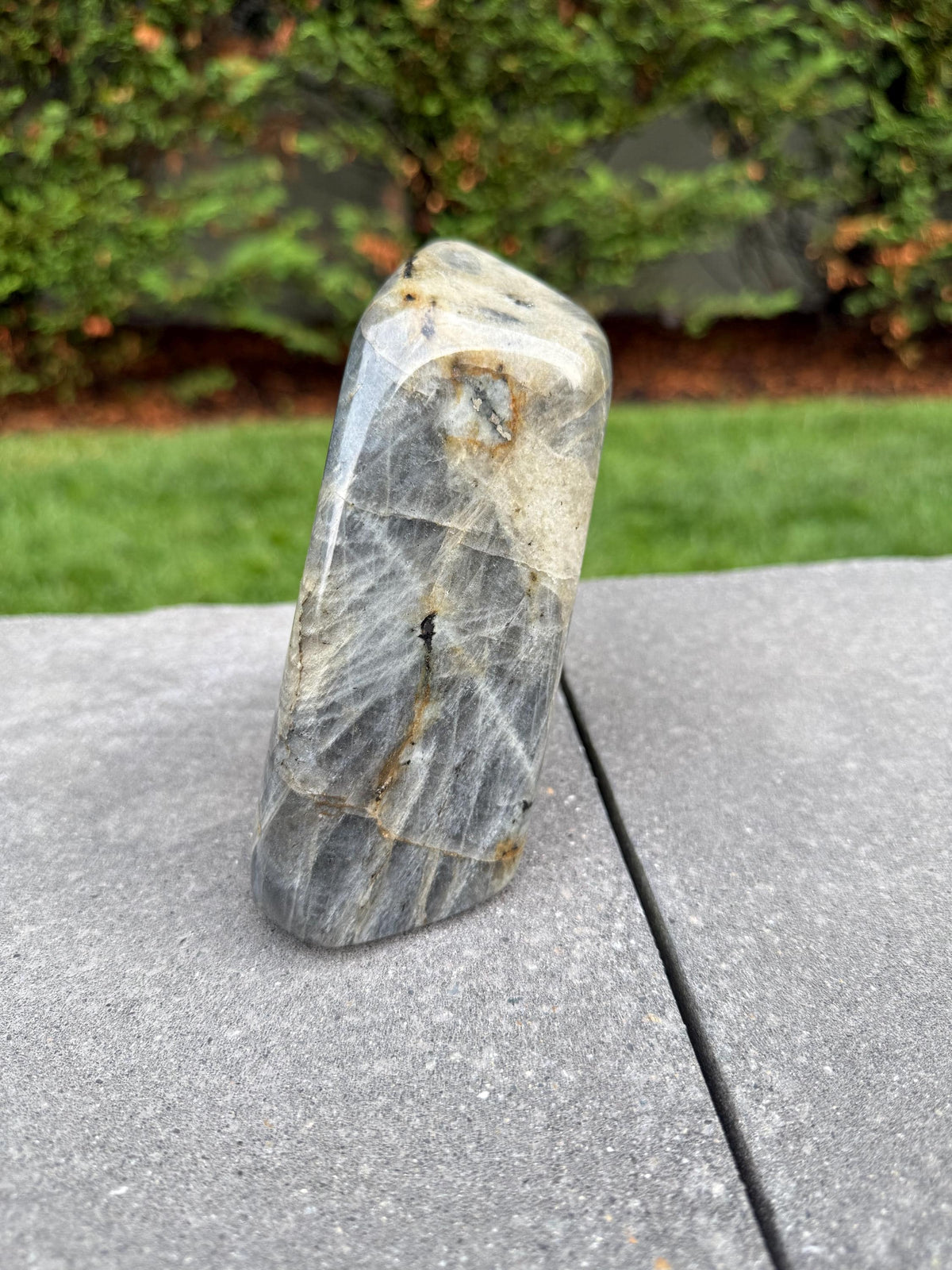 Large Labradorite Freeform Crystal • Polished Sunset Flash, Intuition Stone, Spiritual Decor