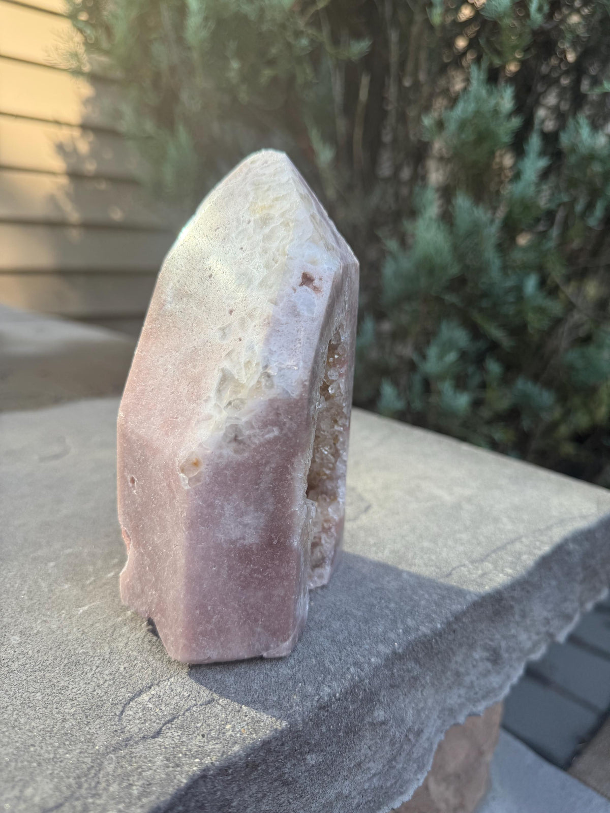 Druzy Pink Amethyst Crystal Freeform from Brazil: Crystal Home Decor