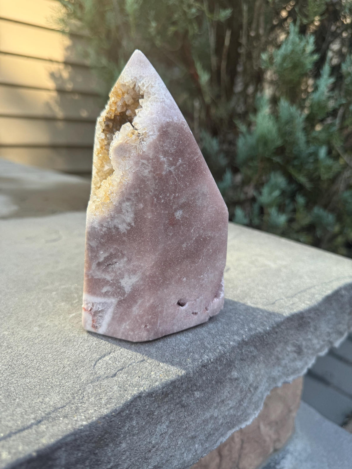 Druzy Pink Amethyst Crystal Freeform from Brazil: Crystal Home Decor