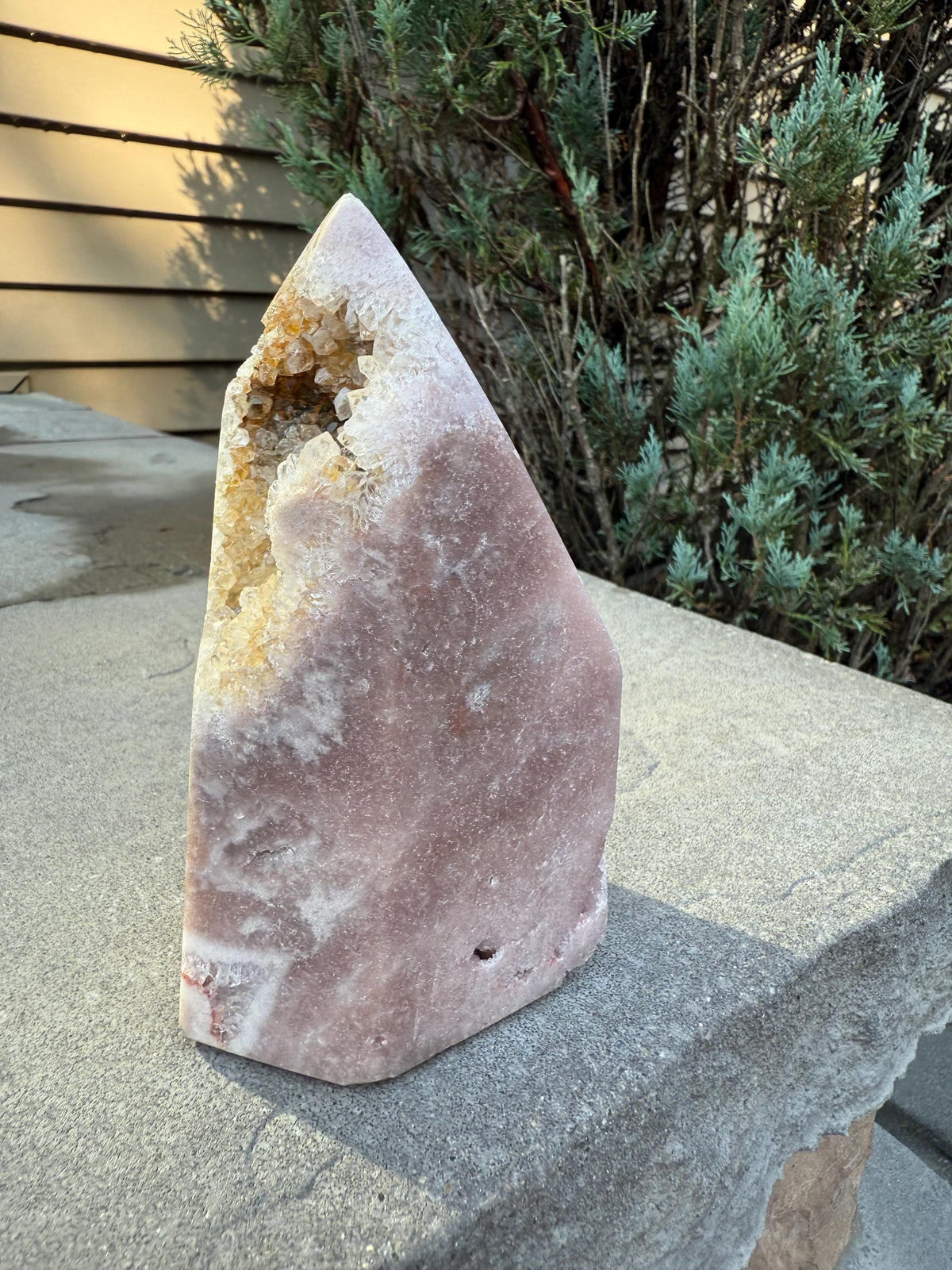 Druzy Pink Amethyst Crystal Freeform from Brazil: Crystal Home Decor