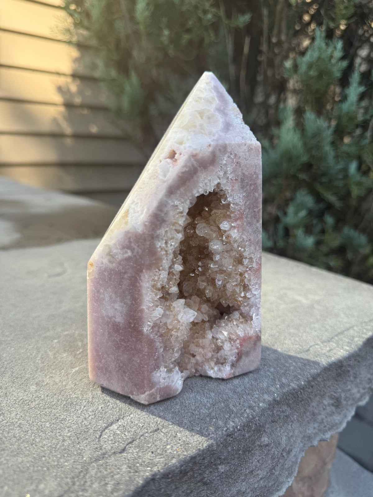 Druzy Pink Amethyst Crystal Freeform from Brazil: Crystal Home Decor
