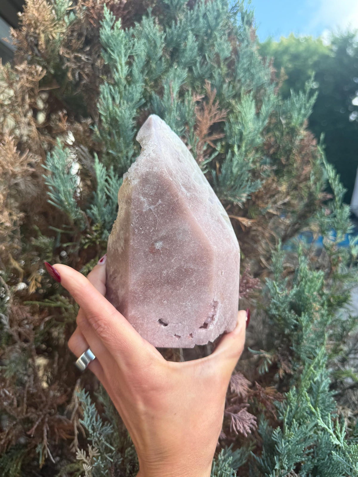 Druzy Pink Amethyst Crystal Freeform from Brazil: Crystal Home Decor