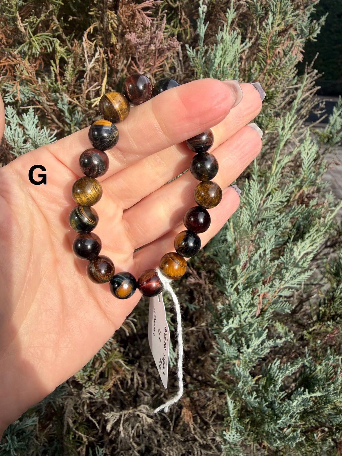 Tiger's Eye Beaded Bracelet • Natural Gemstone Protection Crystal Jewelry