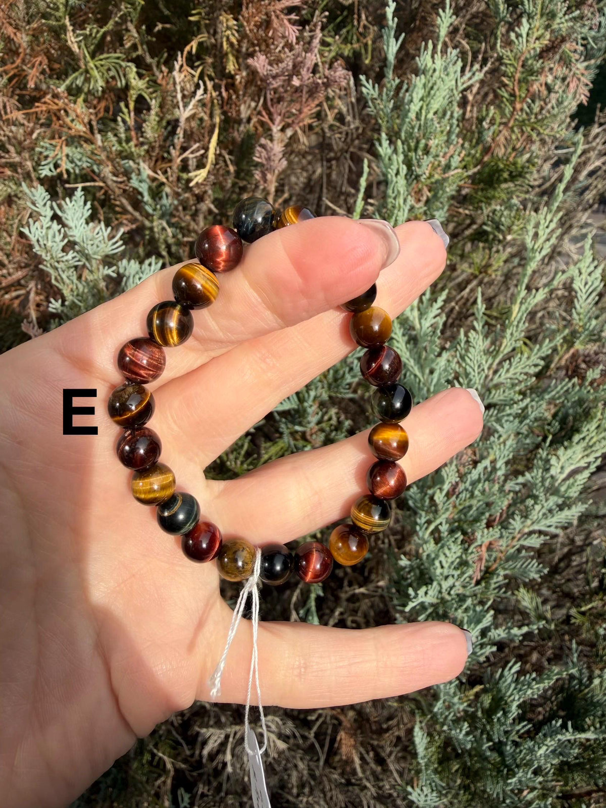 Tiger's Eye Beaded Bracelet • Natural Gemstone Protection Crystal Jewelry