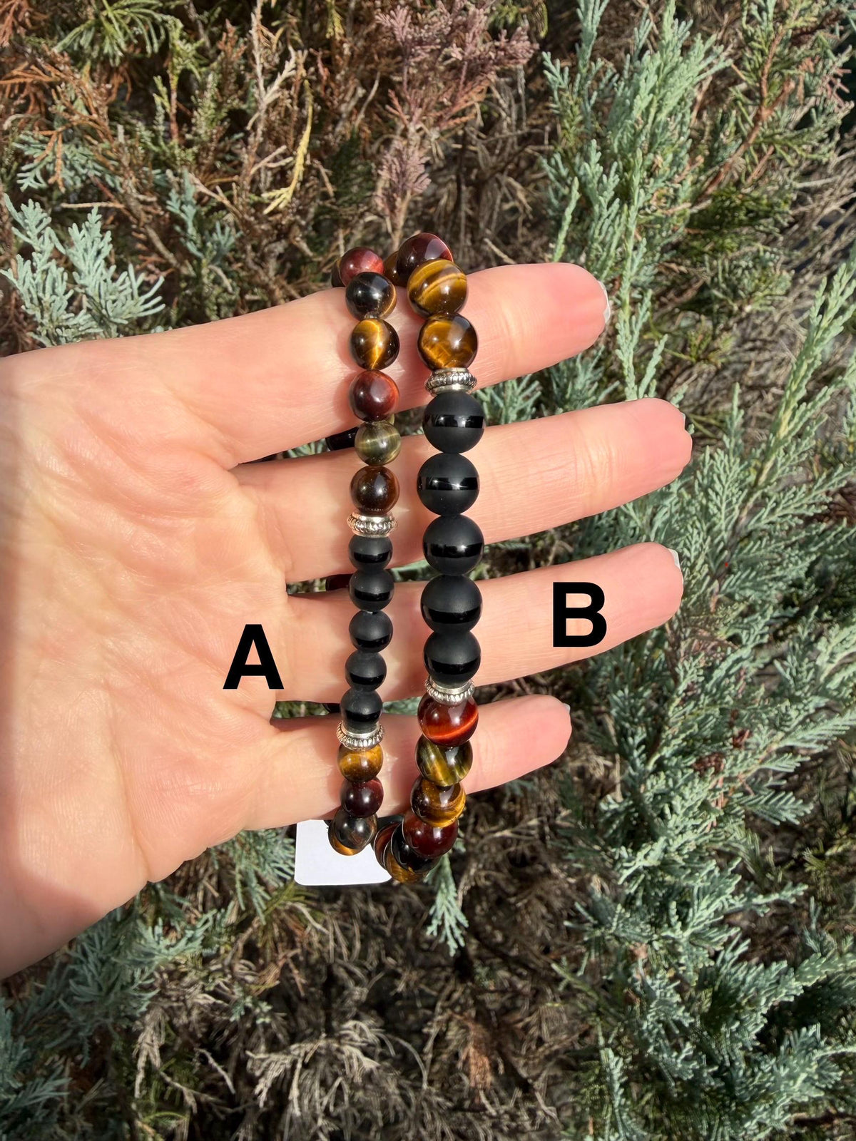 Tiger's Eye Beaded Bracelet • Natural Gemstone Protection Crystal Jewelry