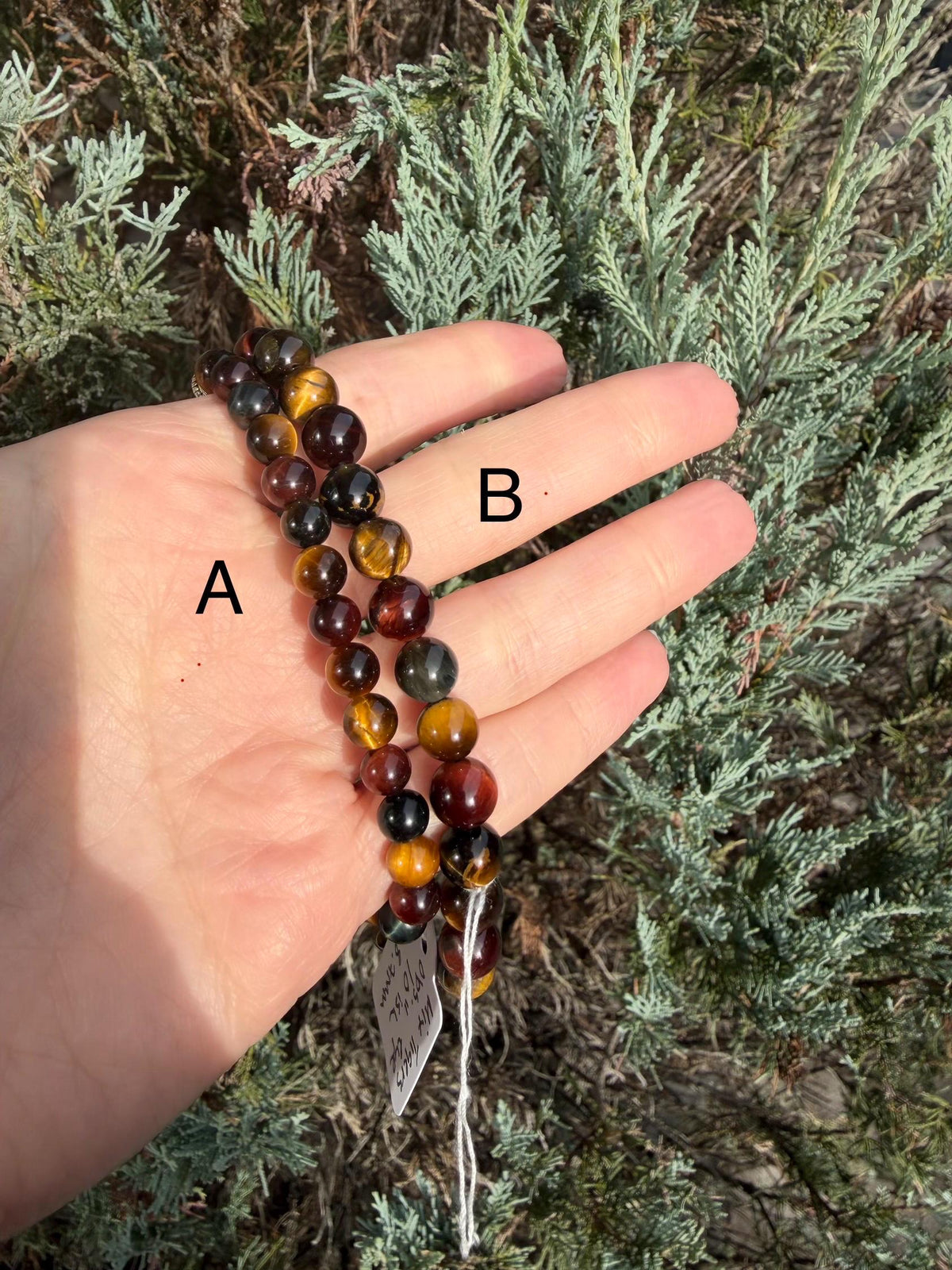 Tiger's Eye Beaded Bracelet • Natural Gemstone Protection Crystal Jewelry
