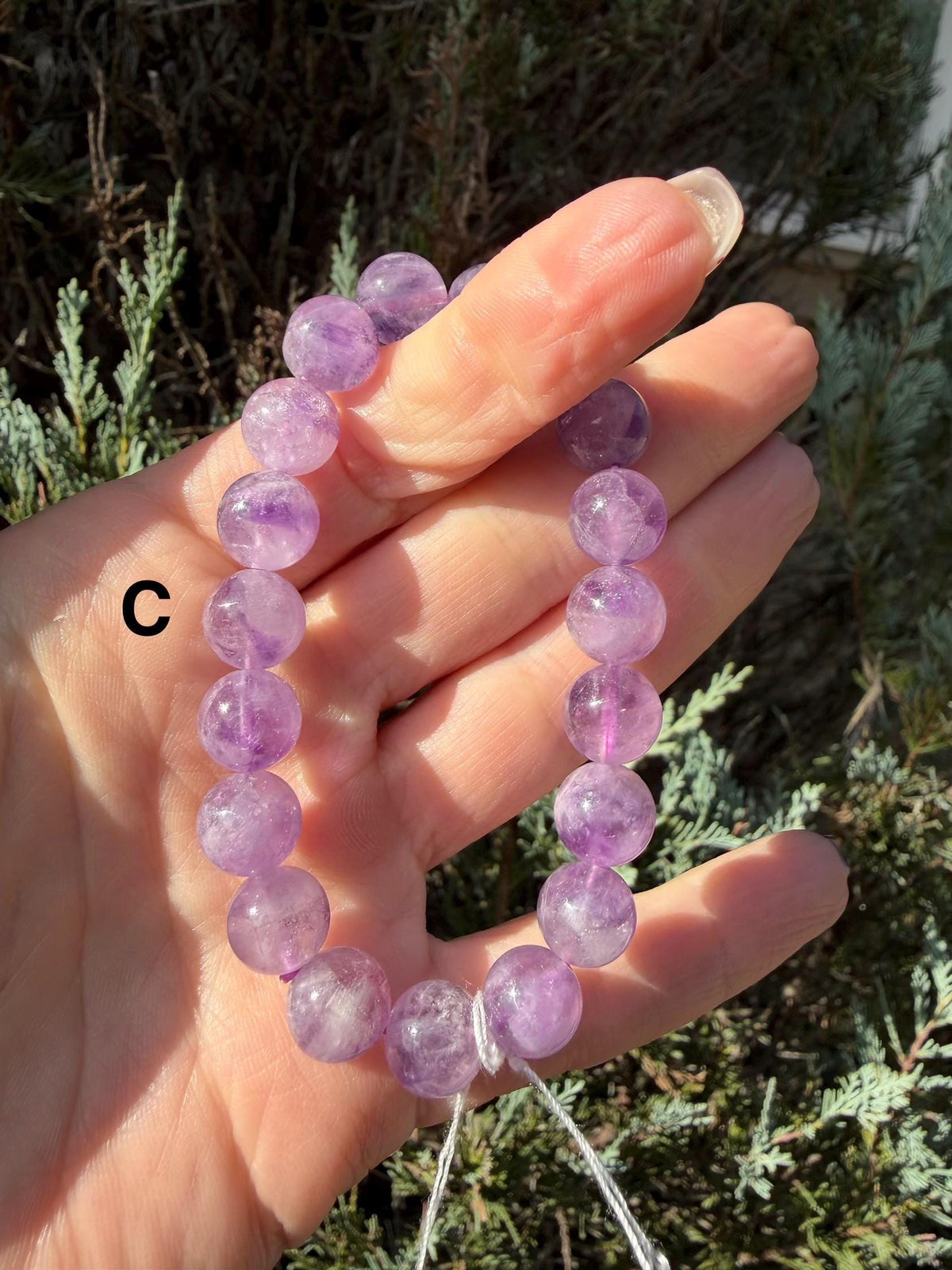 Natural Amethyst Crystal Beaded Bracelets • Polished Gemstone Healing Jewelry