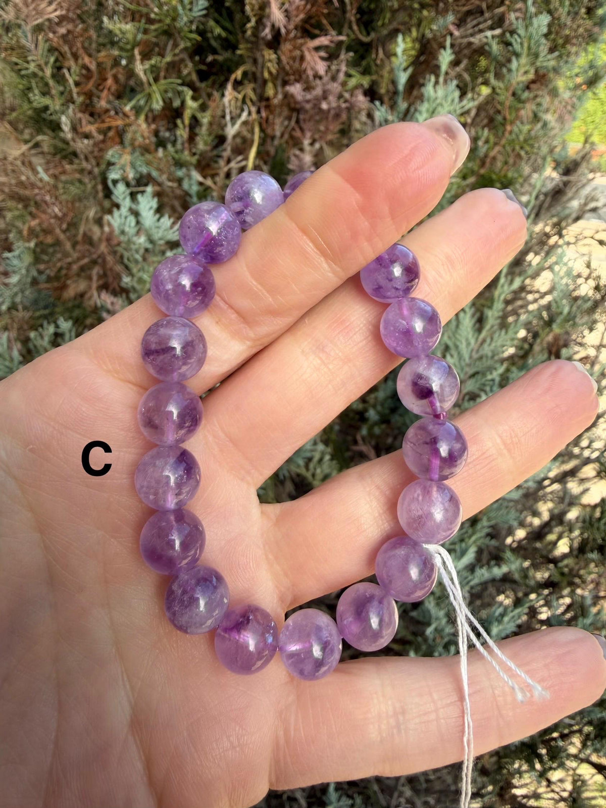Natural Amethyst Crystal Beaded Bracelets • Polished Gemstone Healing Jewelry