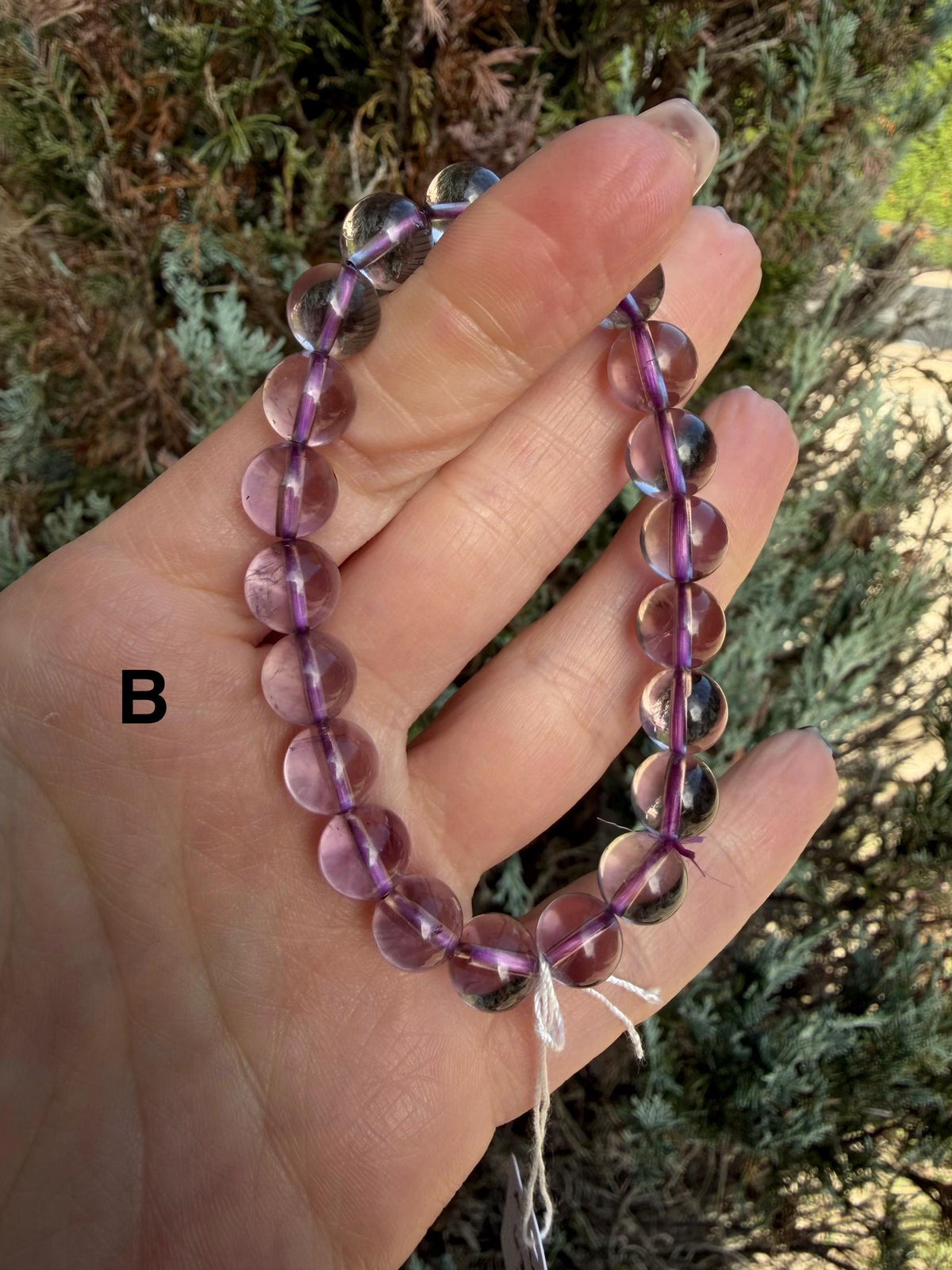 Natural Amethyst Crystal Beaded Bracelets • Polished Gemstone Healing Jewelry
