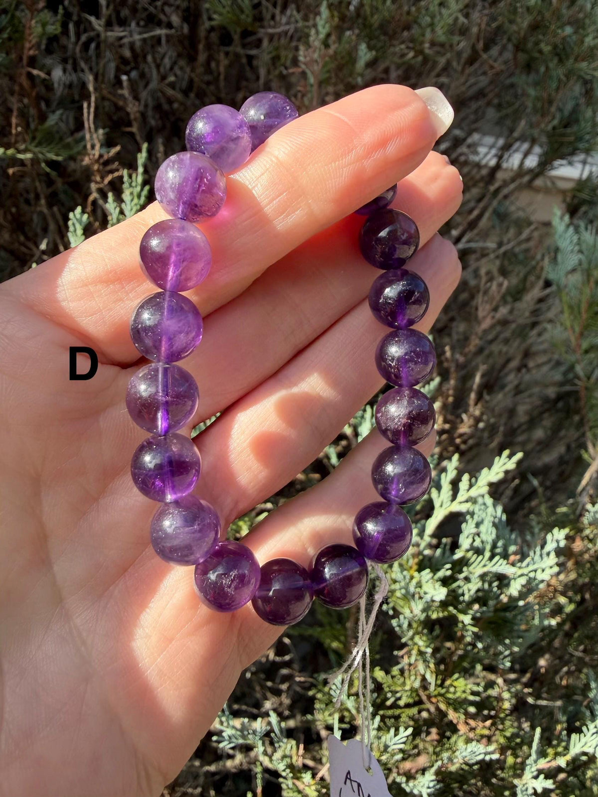 Natural Amethyst Crystal Beaded Bracelets • Polished Gemstone Healing Jewelry