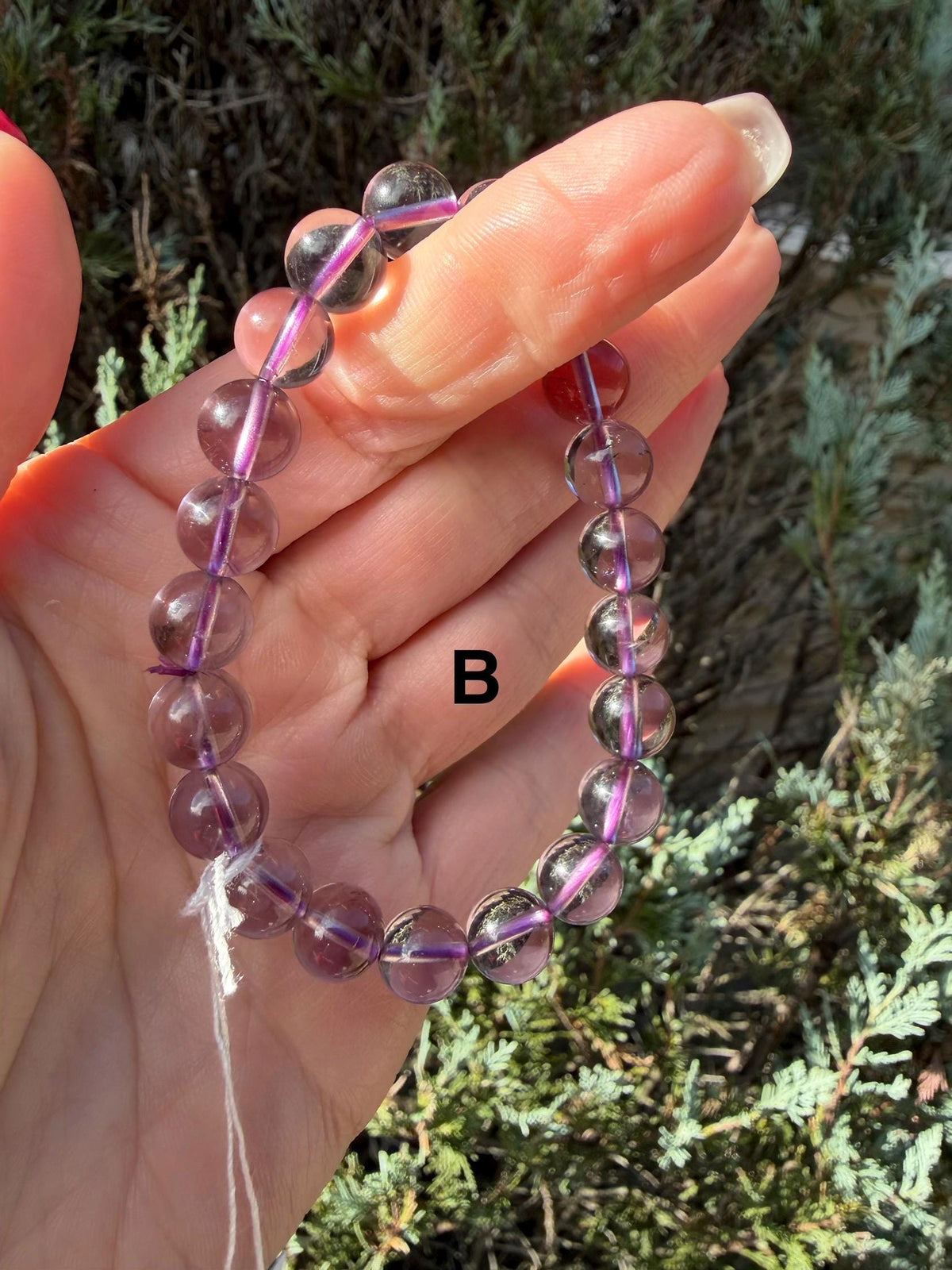 Natural Amethyst Crystal Beaded Bracelets • Polished Gemstone Healing Jewelry