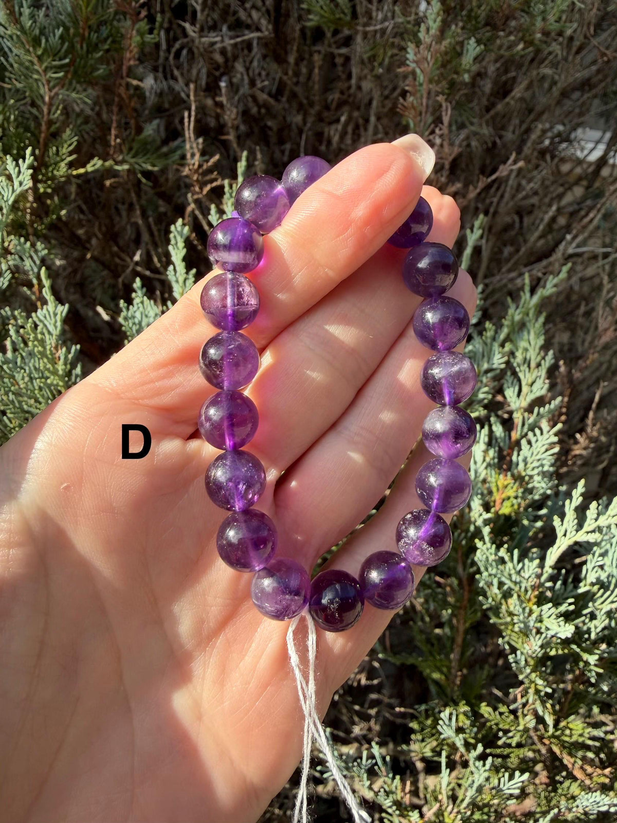 Natural Amethyst Crystal Beaded Bracelets • Polished Gemstone Healing Jewelry