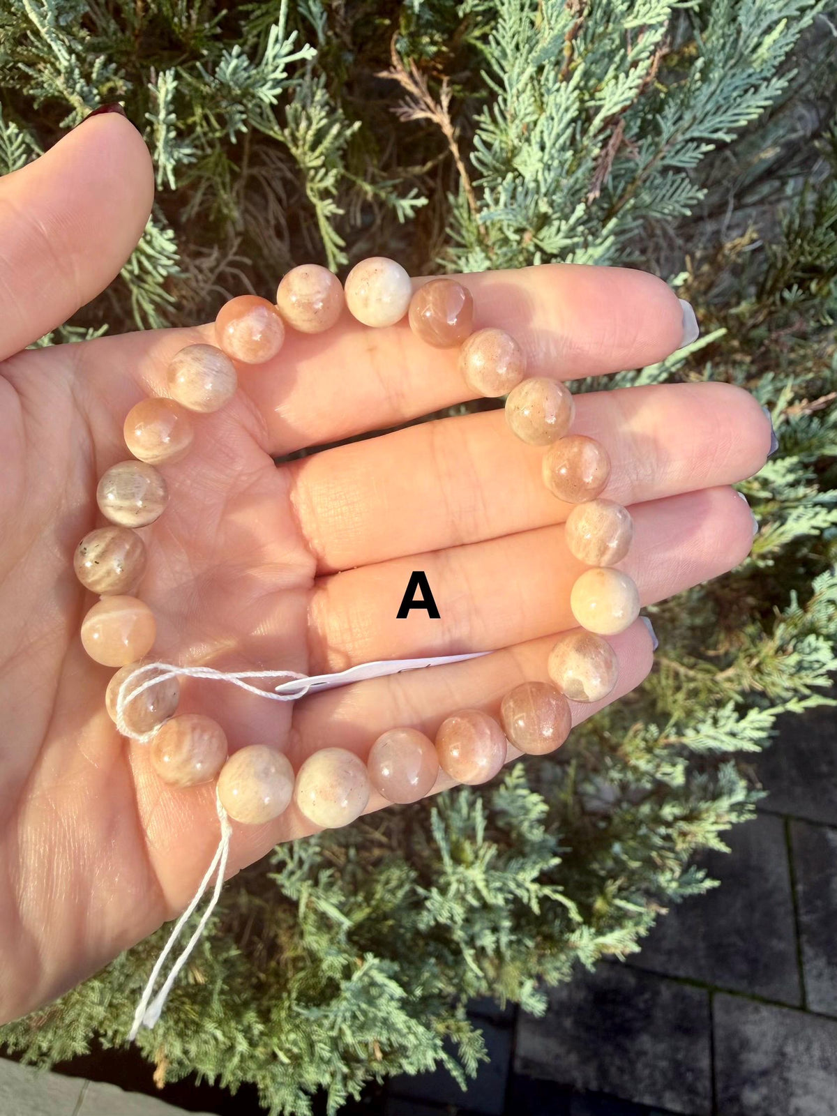 Mixed Peach Moonstone & Sunstone Beaded Bracelets • Crystal Healing Jewelry • Feminine Energy • Multiple Options