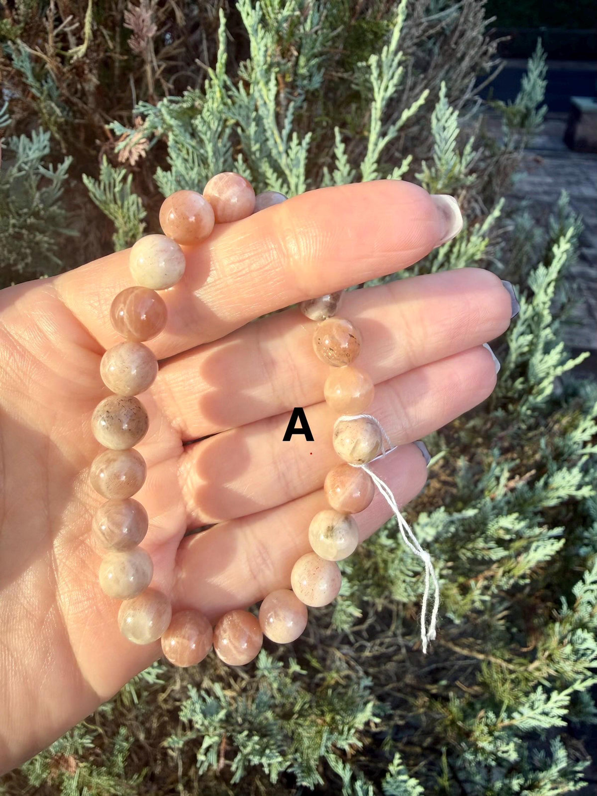 Mixed Peach Moonstone & Sunstone Beaded Bracelets • Crystal Healing Jewelry • Feminine Energy • Multiple Options