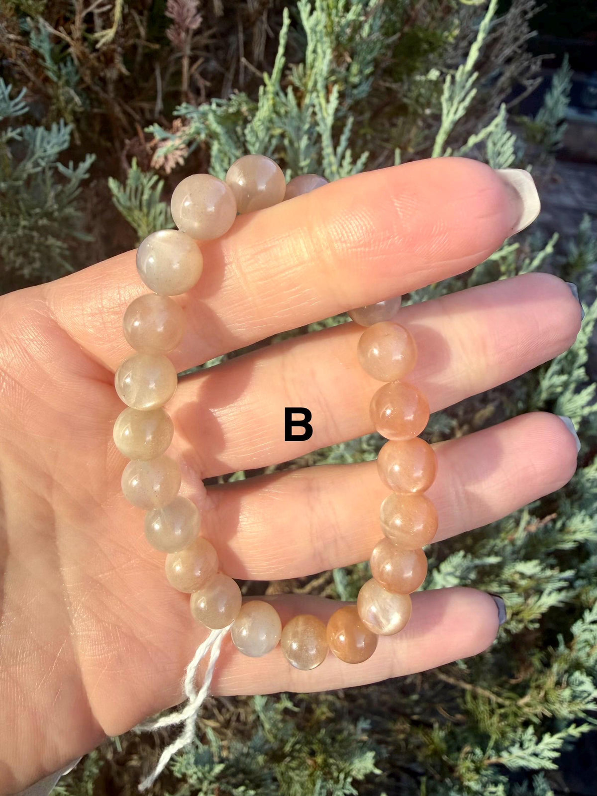 Mixed Peach Moonstone & Sunstone Beaded Bracelets • Crystal Healing Jewelry • Feminine Energy • Multiple Options