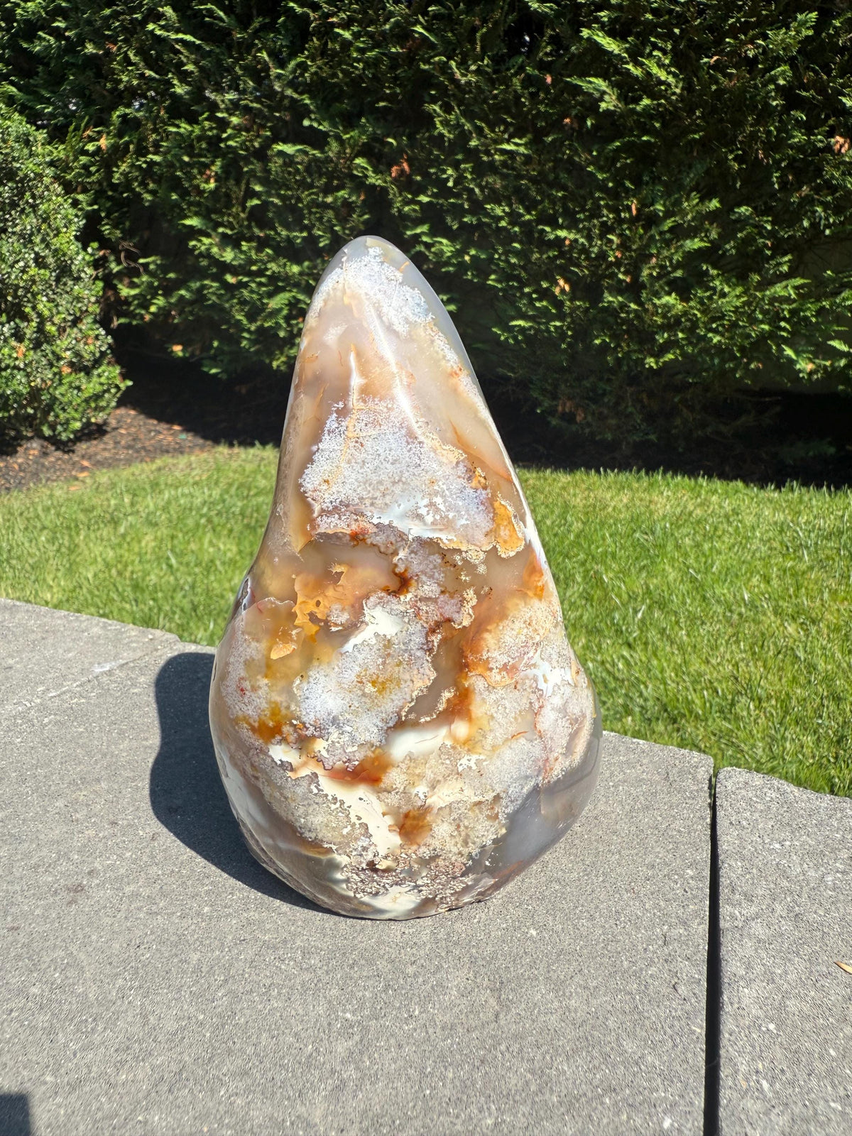 XL Orca Agate Moss Agate Druzy Freeform Statement Crystal Home Decor