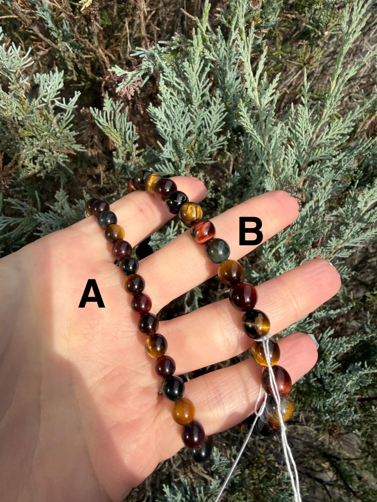 Tiger's Eye Beaded Bracelet • Natural Gemstone Protection Crystal Jewelry