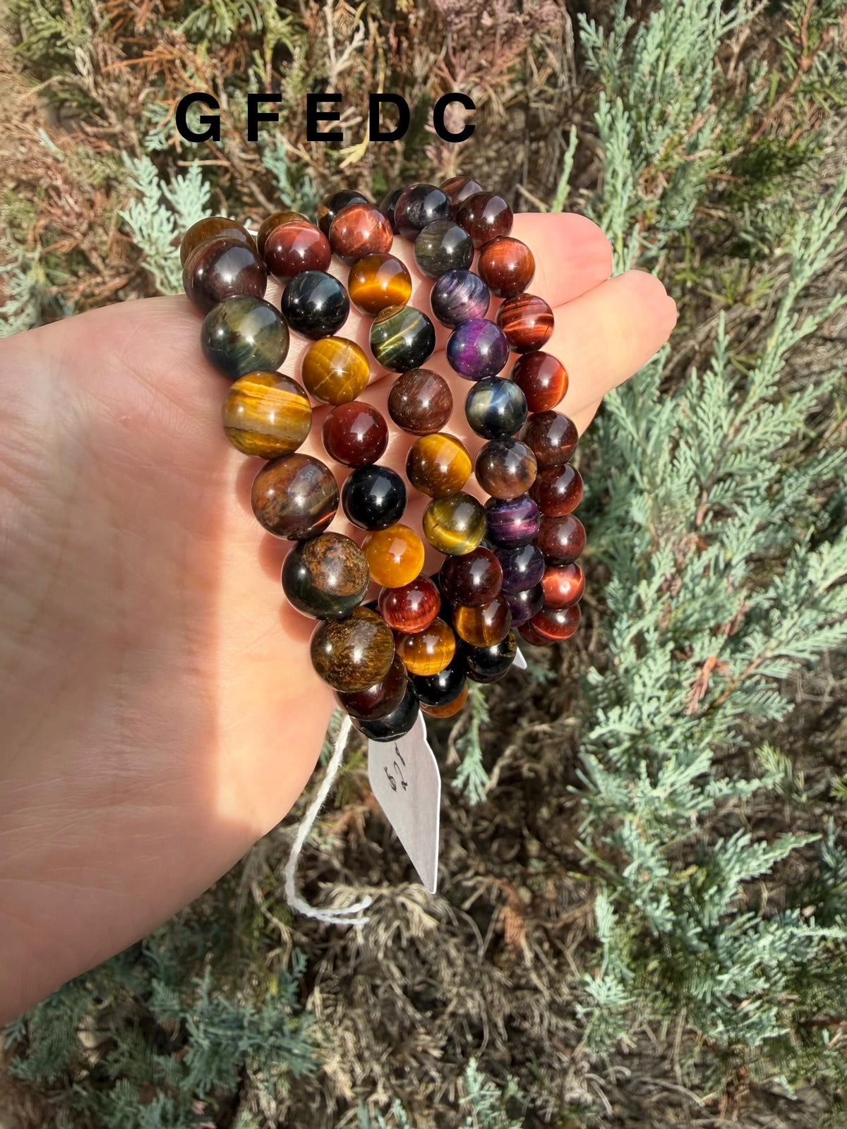 Tiger's Eye Beaded Bracelet • Natural Gemstone Protection Crystal Jewelry