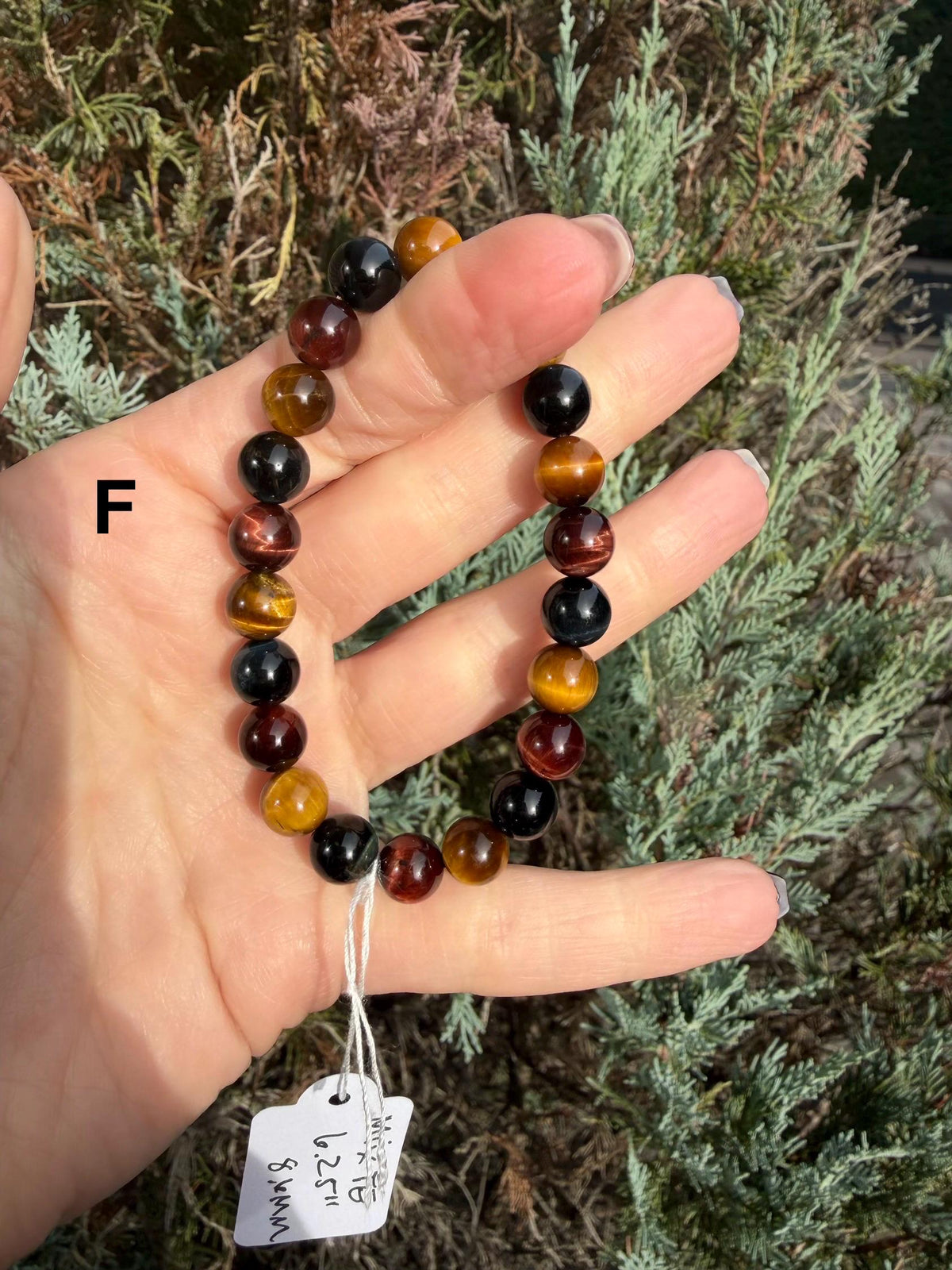 Tiger's Eye Beaded Bracelet • Natural Gemstone Protection Crystal Jewelry