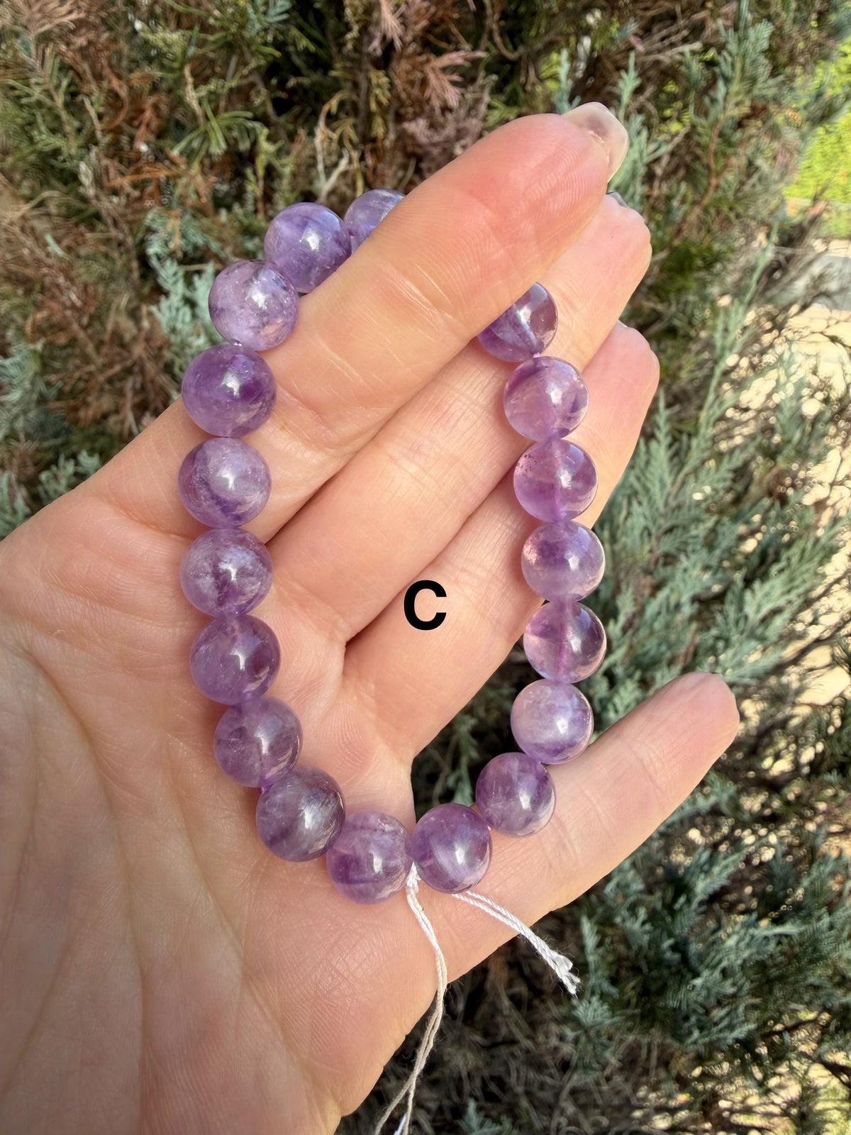 Natural Amethyst Crystal Beaded Bracelets • Polished Gemstone Healing Jewelry