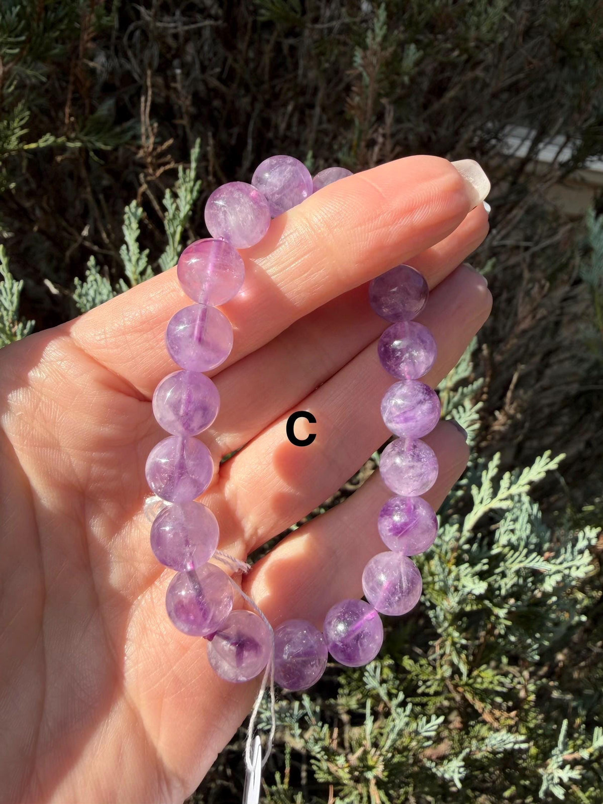 Natural Amethyst Crystal Beaded Bracelets • Polished Gemstone Healing Jewelry