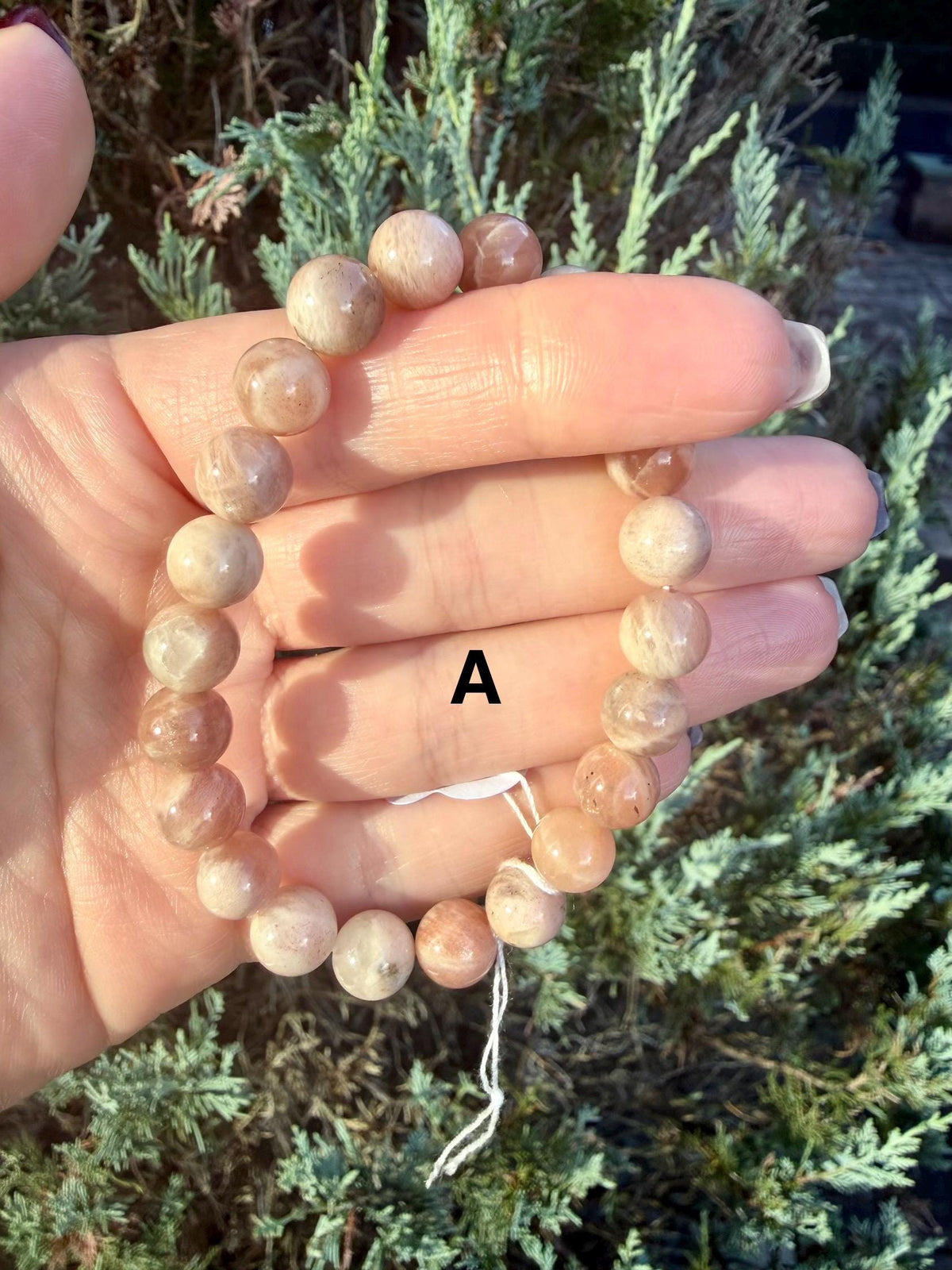 Mixed Peach Moonstone & Sunstone Beaded Bracelets • Crystal Healing Jewelry • Feminine Energy • Multiple Options
