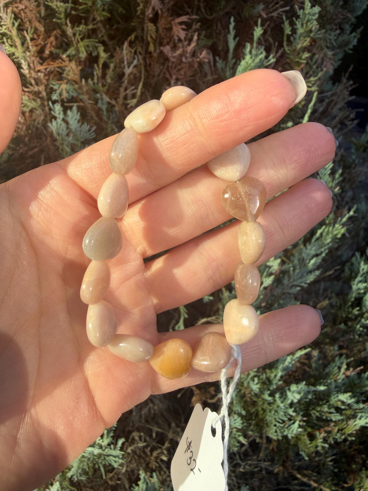 Peach Moonstone Heart Bracelet • Nurturing Crystal Jewelry • Love Intuition Stone
