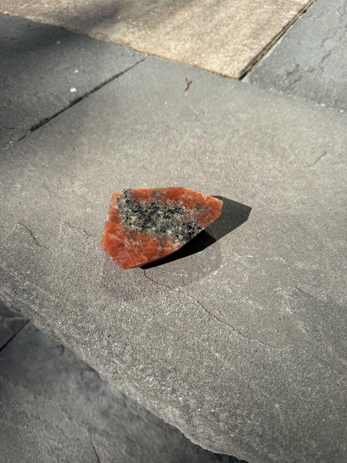 Confetti Sunstone Crystal Freeform • High Flash Polished Stone • Orange Sparkle Gemstone • Healing Crystal Decor
