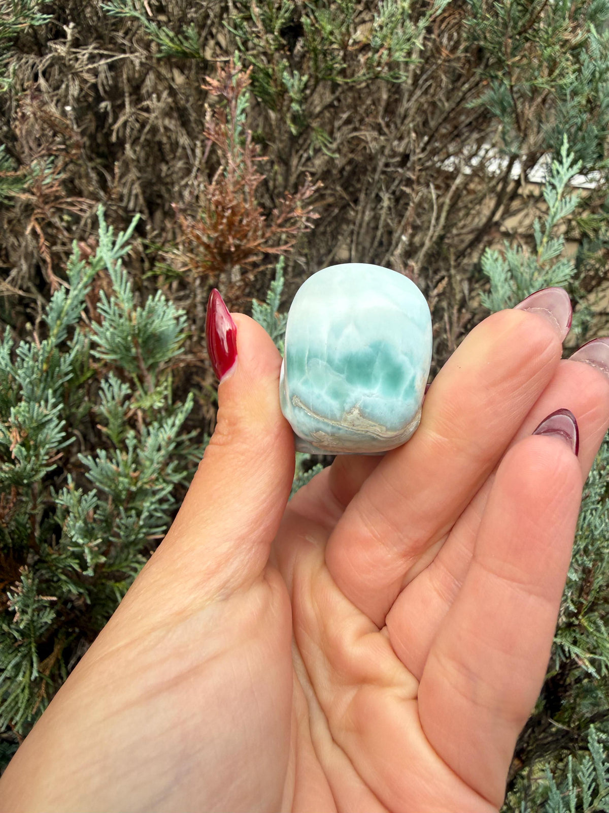 Larimar Skull Carving • Dominican Republic • Caribbean Blue Crystal Skull • Hand Carved Gemstone • Spiritual Decor