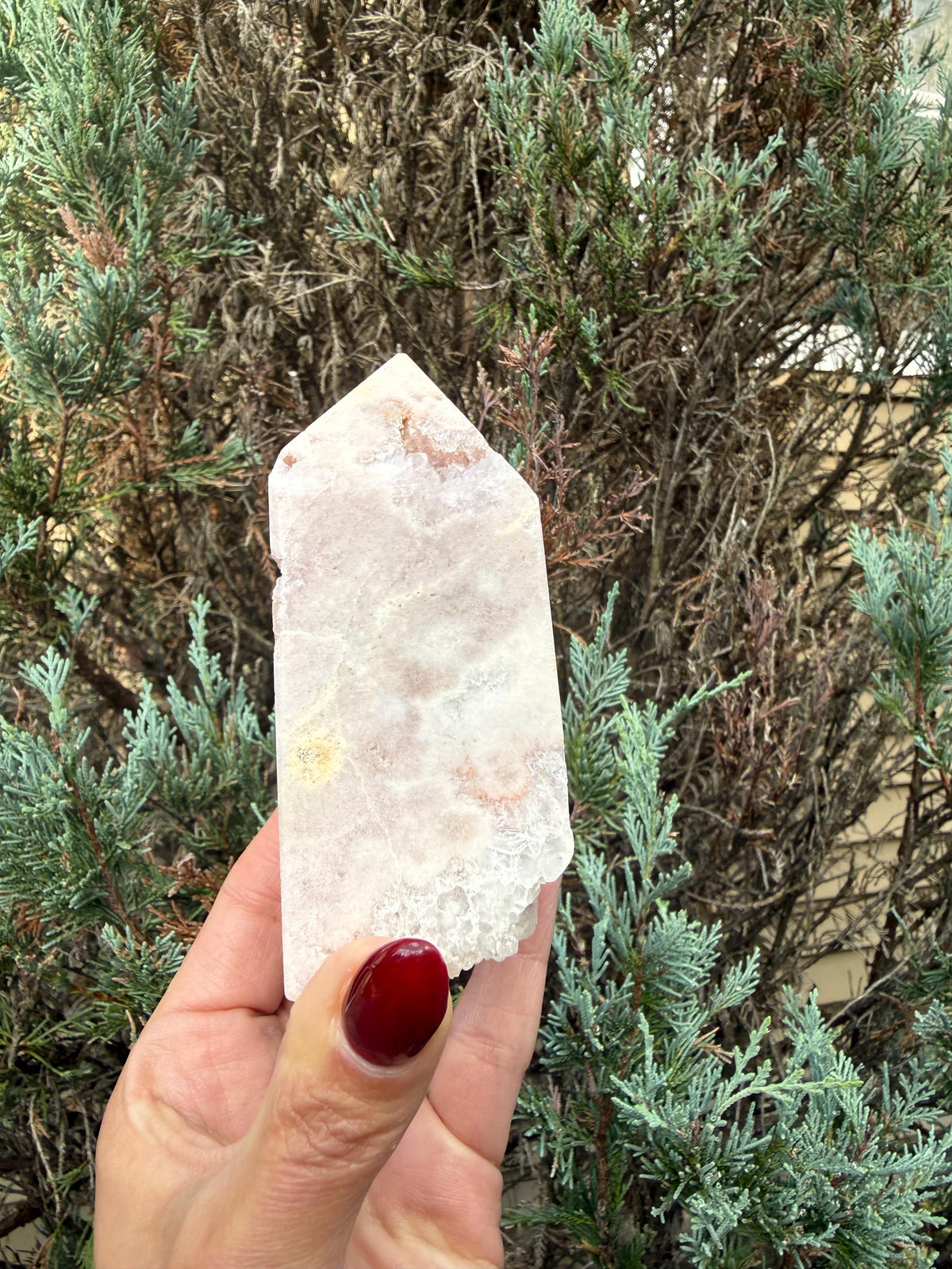Druzy Pink Amethyst Tower • Sparkling Crystal Point • Calming Healing Stone • Spiritual Decor • Quartz Tower