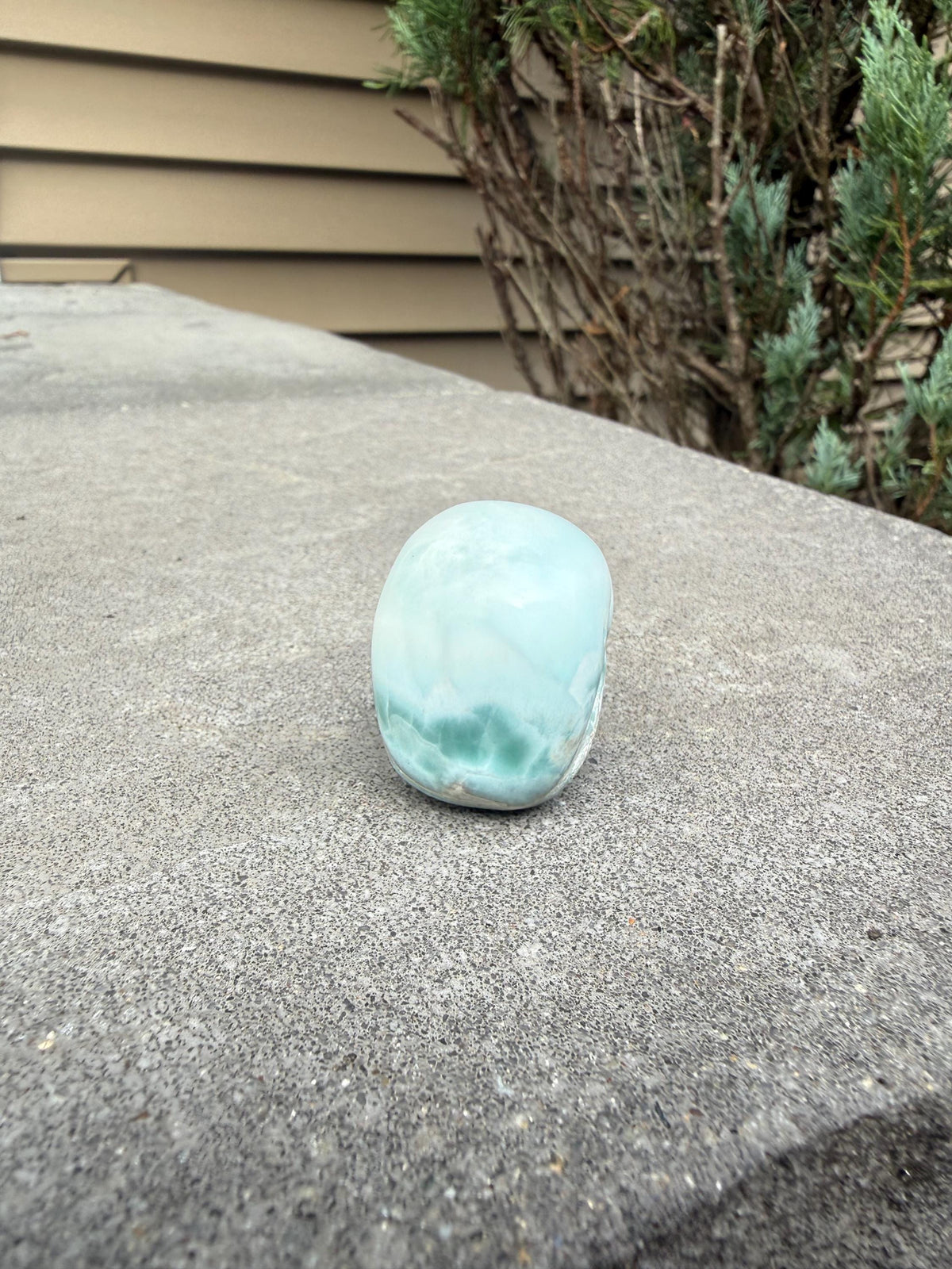 Larimar Skull Carving • Dominican Republic • Caribbean Blue Crystal Skull • Hand Carved Gemstone • Spiritual Decor