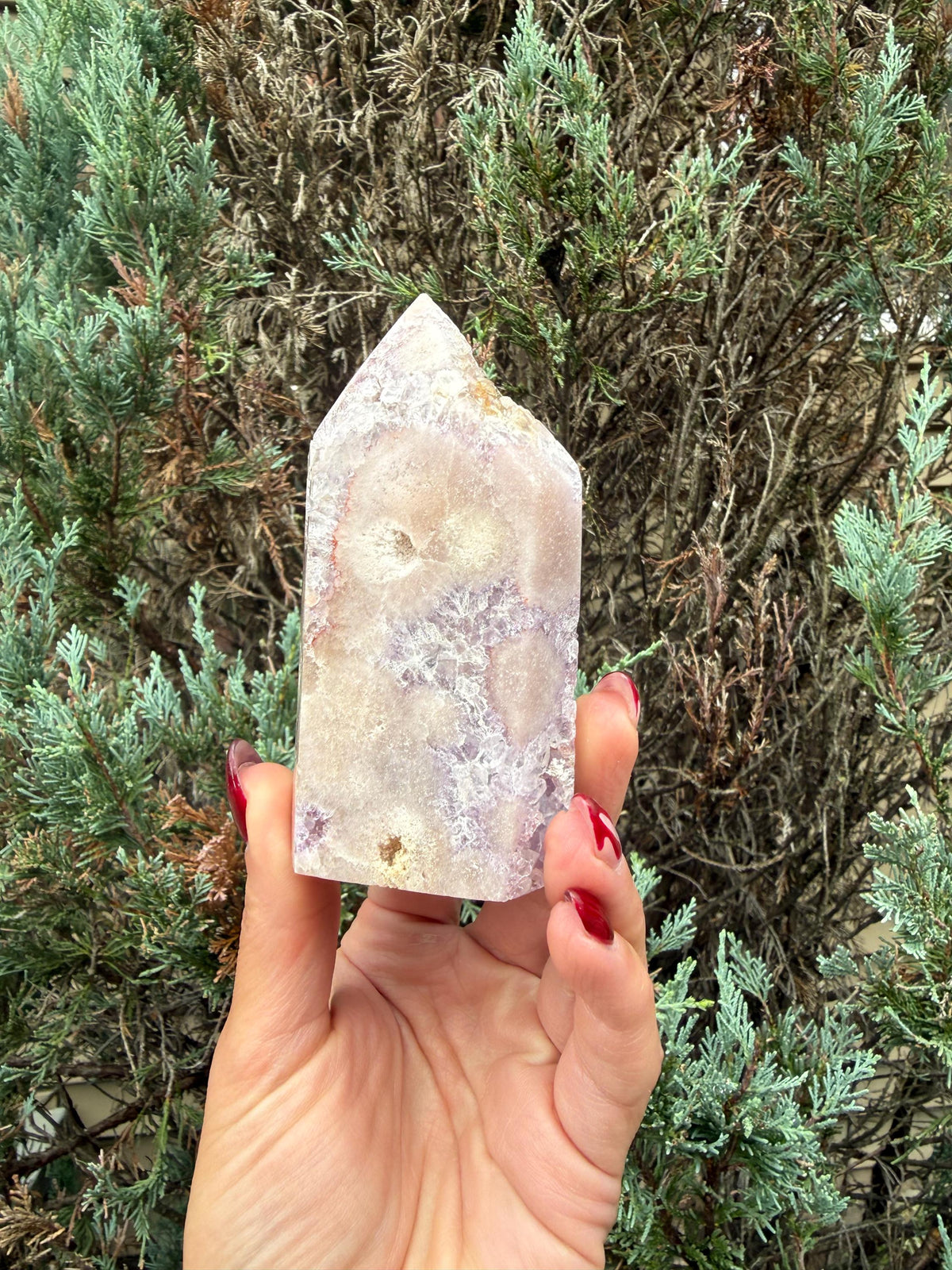 Pink & Purple Amethyst Crystal Tower • Sparkling Druzy Quartz Point • Natural Healing Crystal • Gemstone Decor