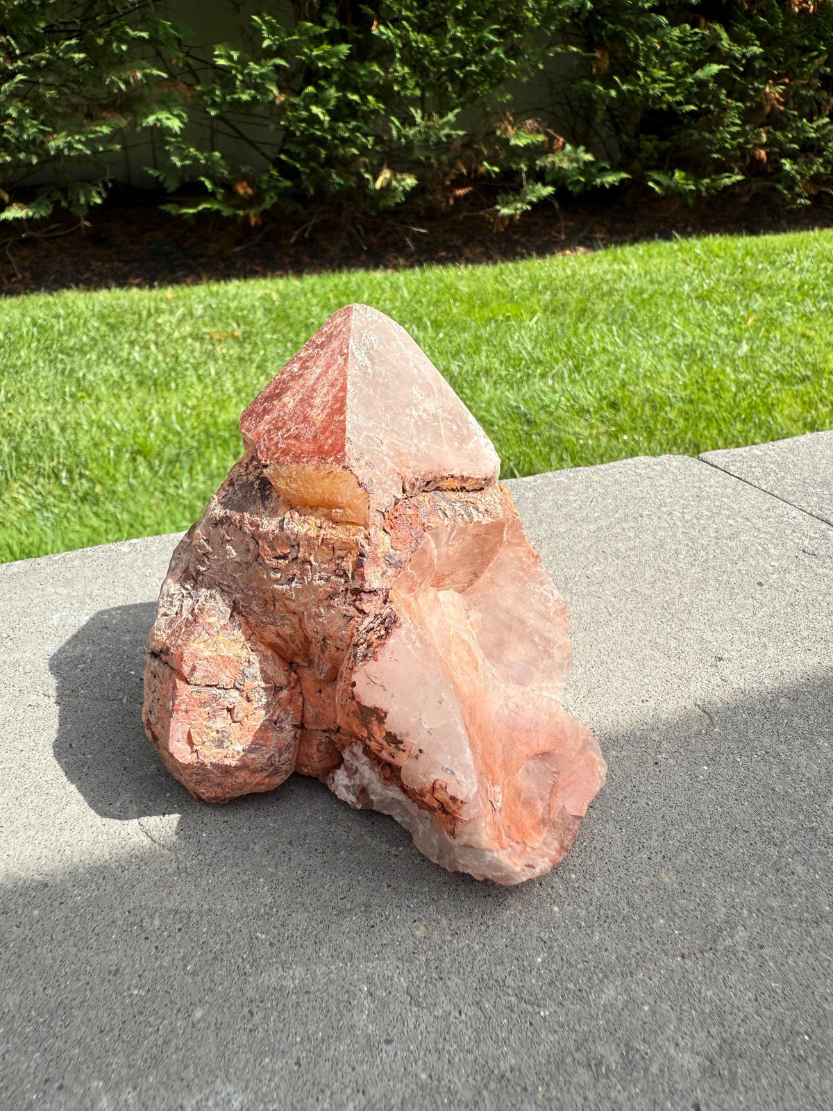 Hematite Included Quartz Crystal Cluster: Grounding & Energizing Natural Indian Specimen