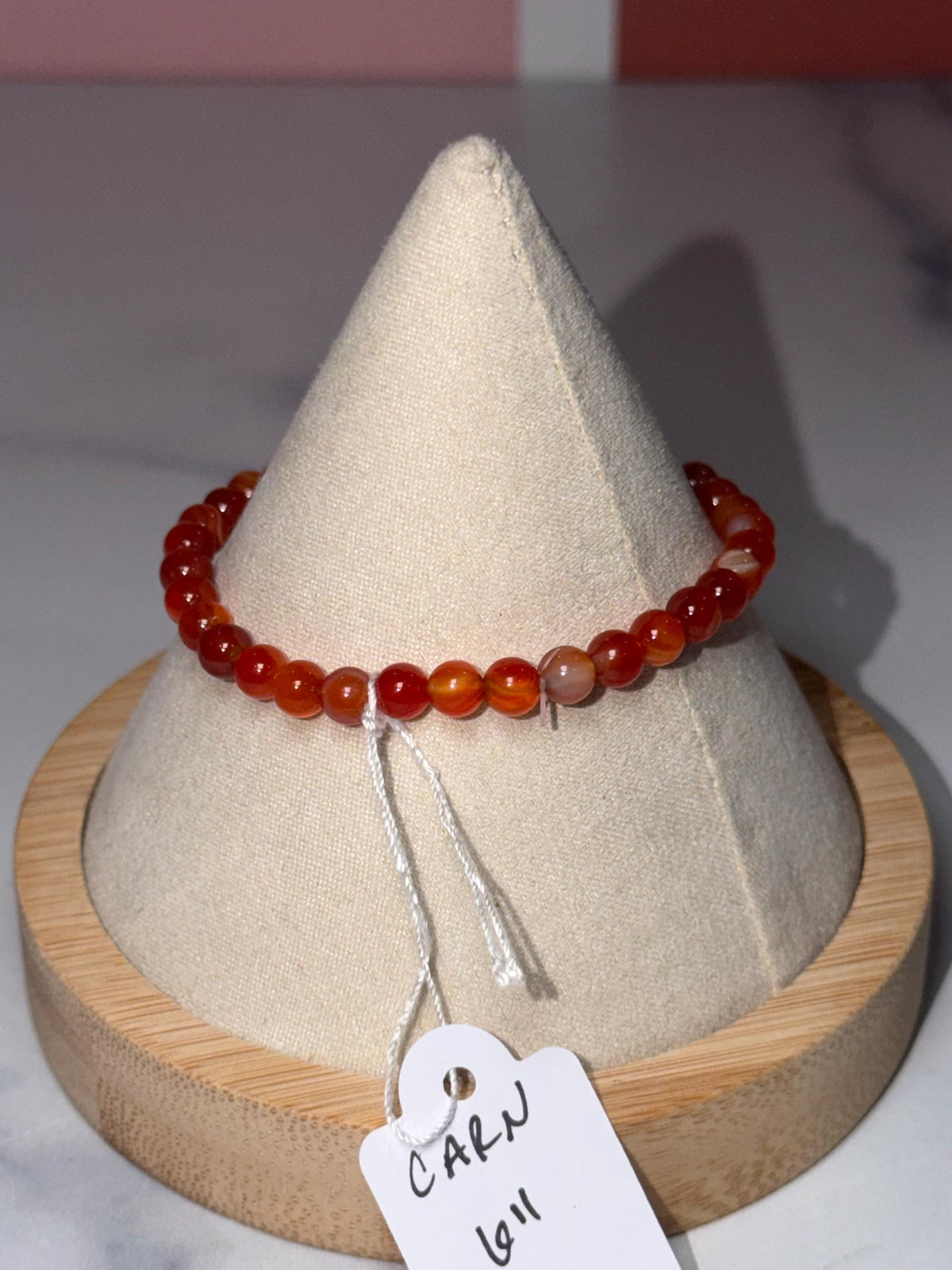 Carnelian 5mm Crystal Stretch Beaded Bracelet, Bold Energy, Everyday Wear Stretch Jewelry