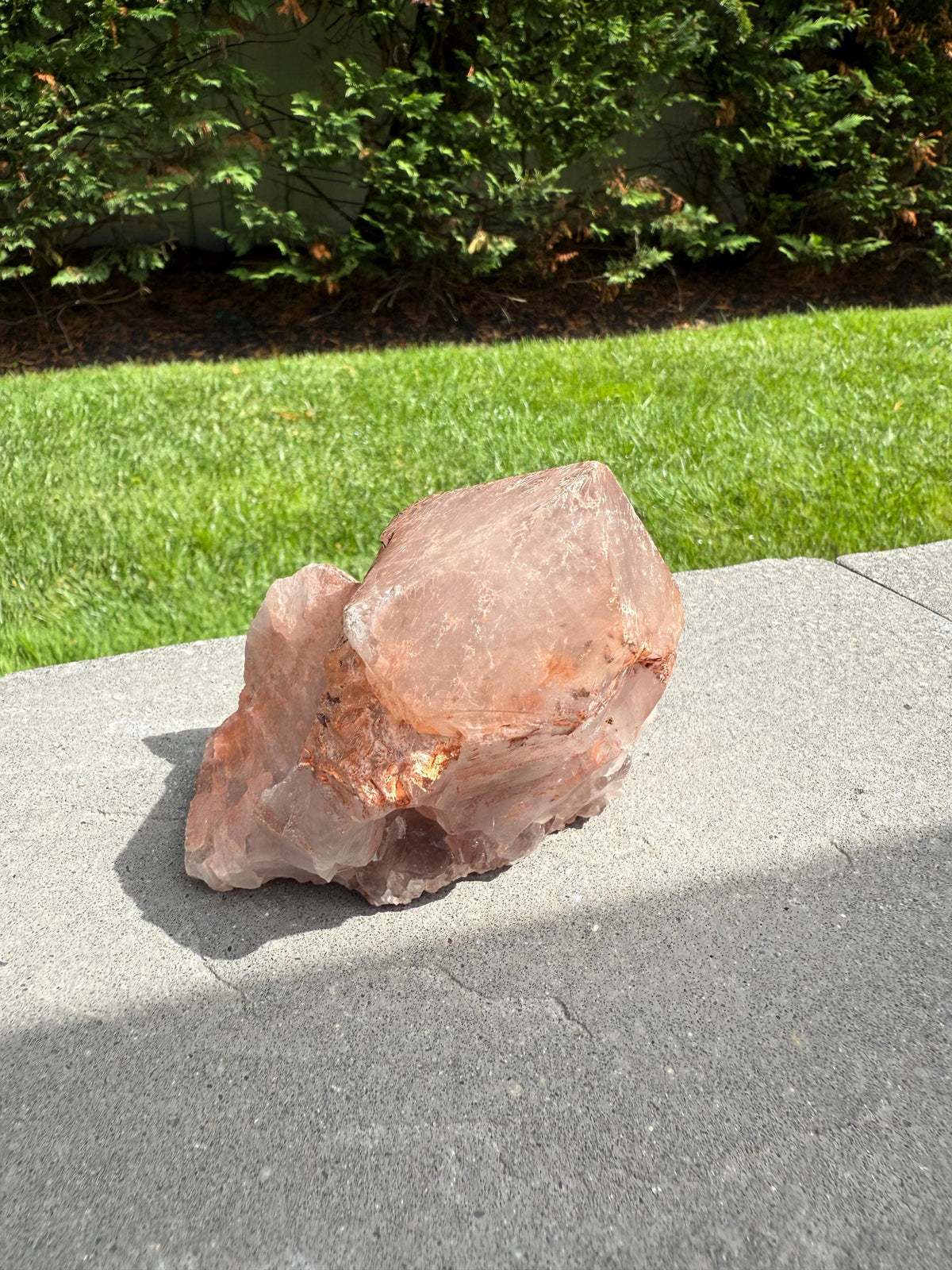 Hematite Included Quartz Crystal Cluster: Grounding & Energizing Natural Indian Specimen