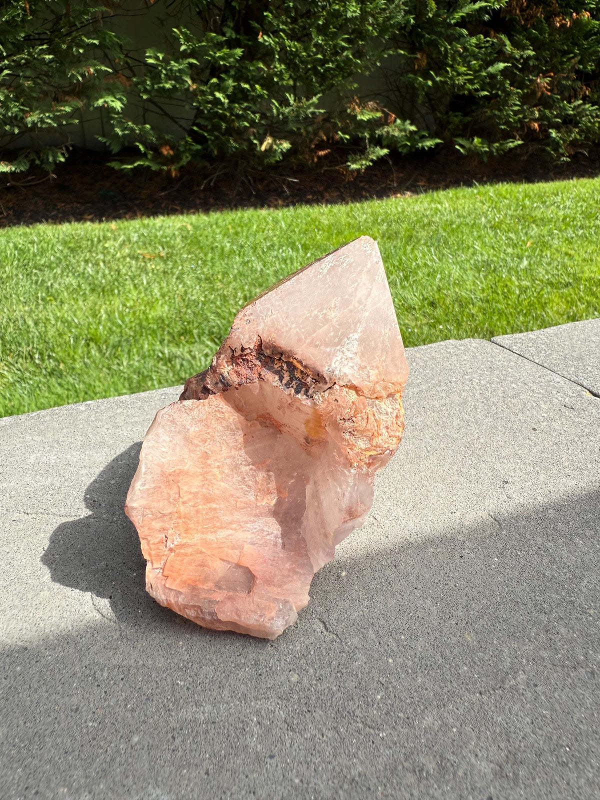 Hematite Included Quartz Crystal Cluster: Grounding & Energizing Natural Indian Specimen