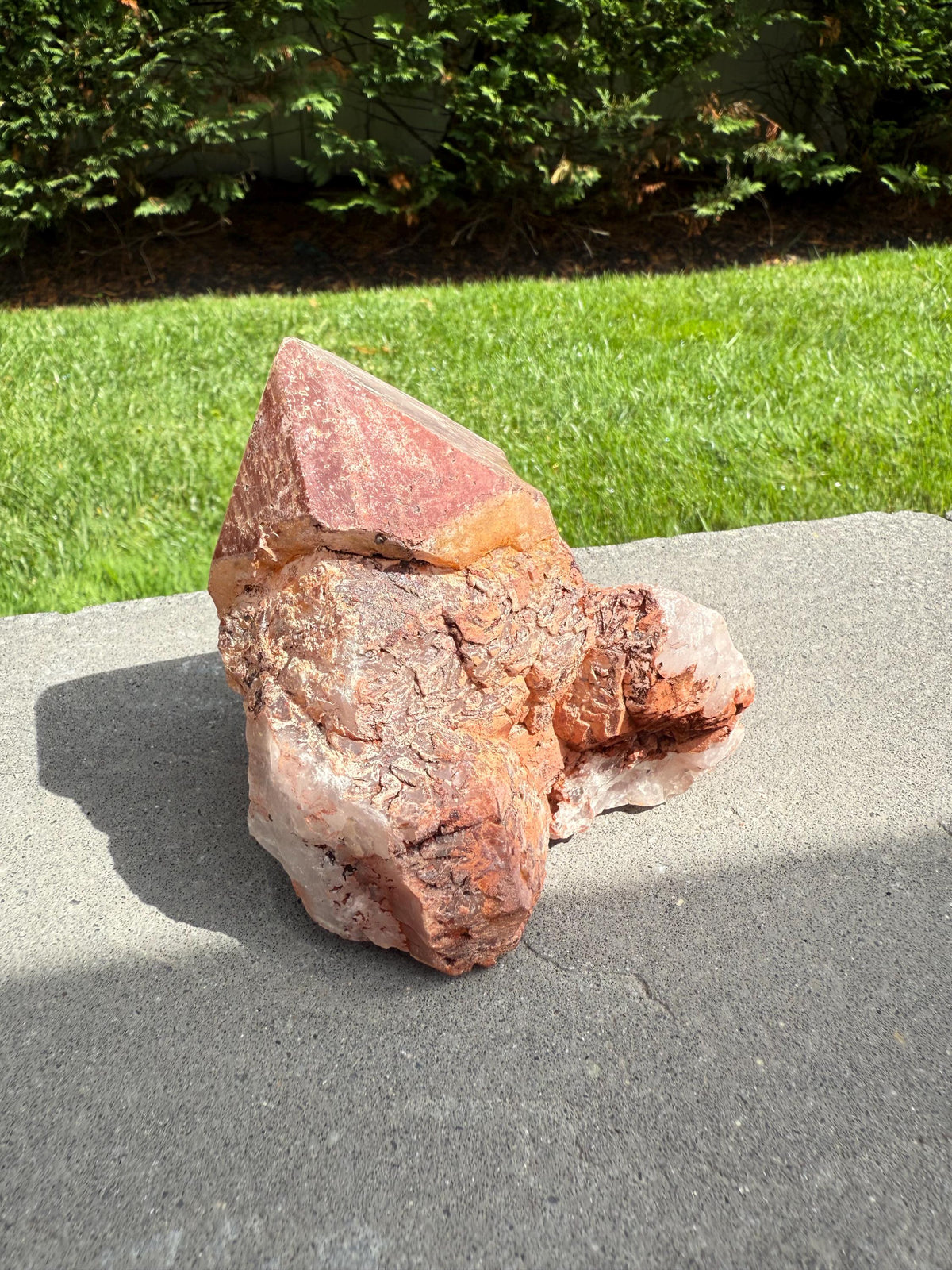 Hematite Included Quartz Crystal Cluster: Grounding & Energizing Natural Indian Specimen