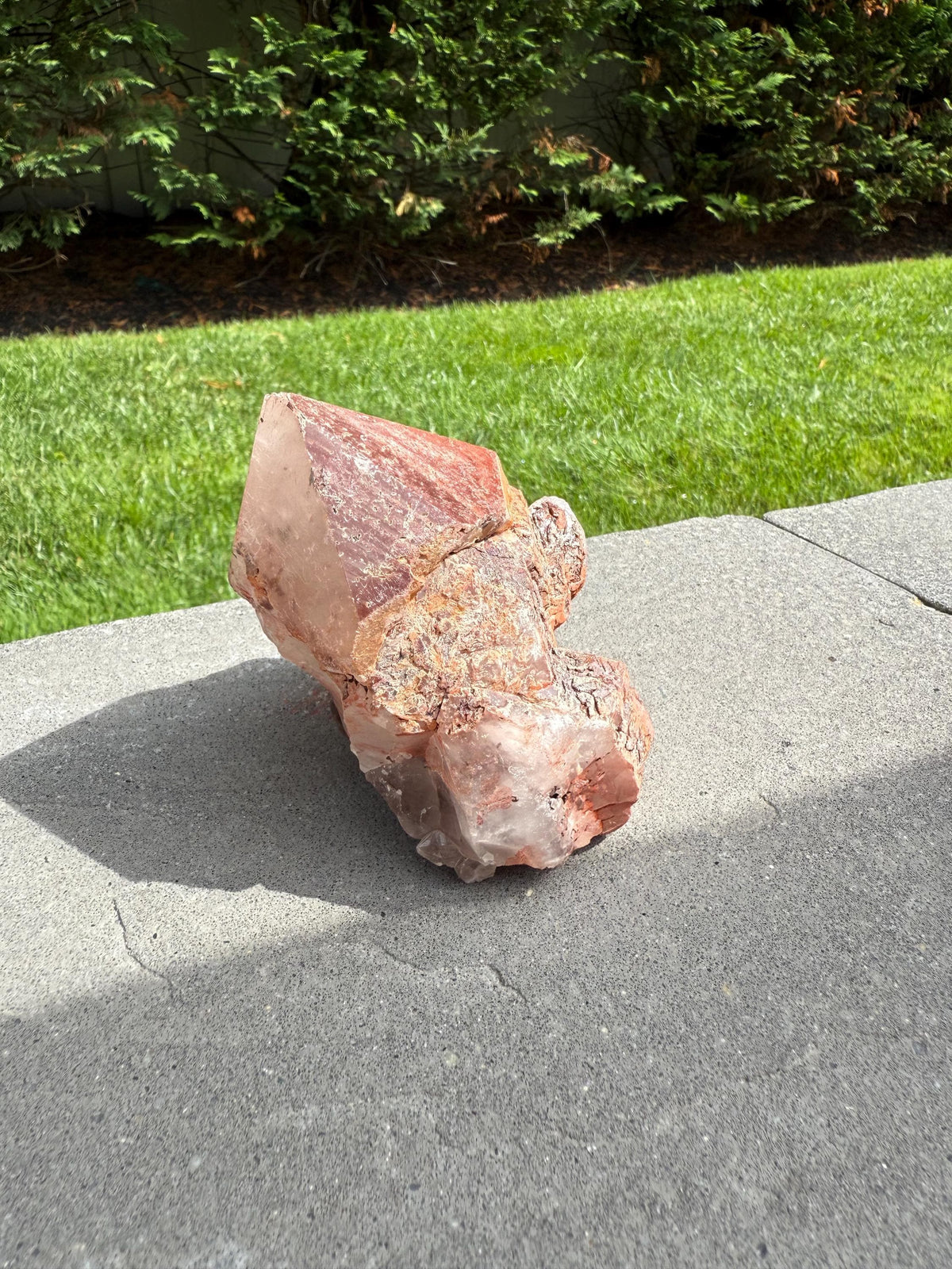 Hematite Included Quartz Crystal Cluster: Grounding & Energizing Natural Indian Specimen