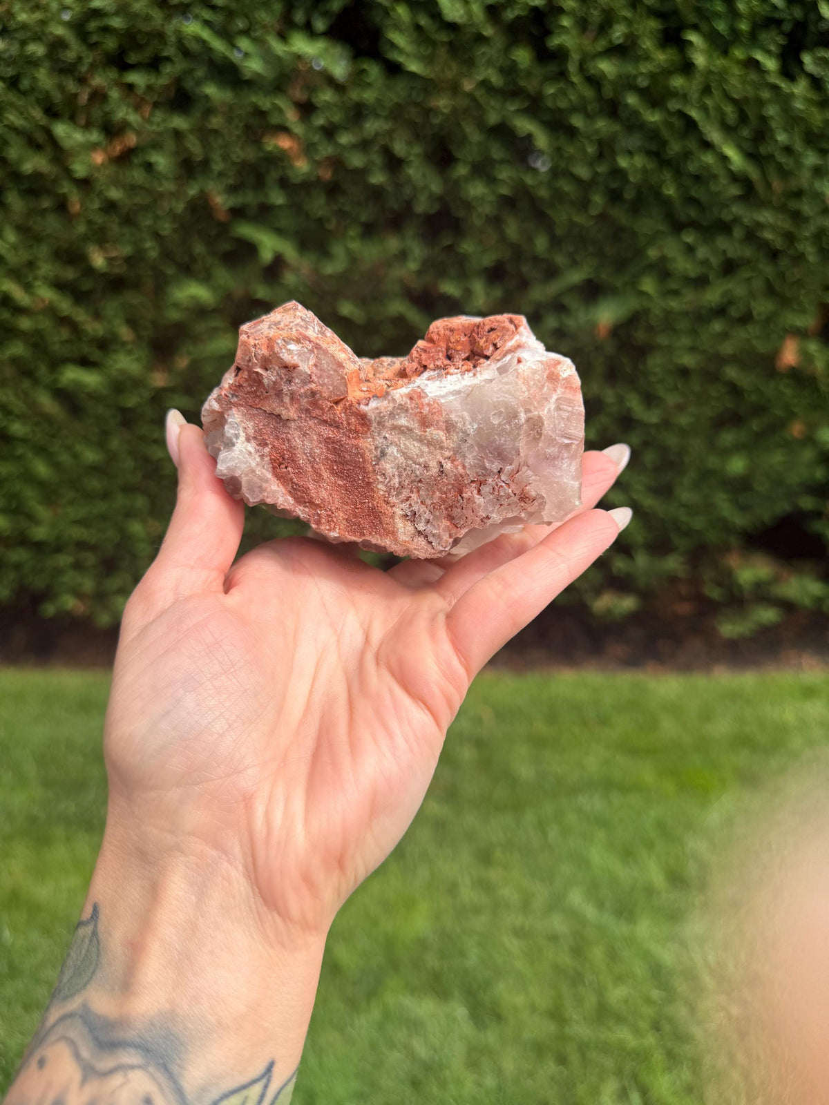 Hematite Included Quartz Crystal Cluster: Grounding & Energizing Natural Indian Specimen